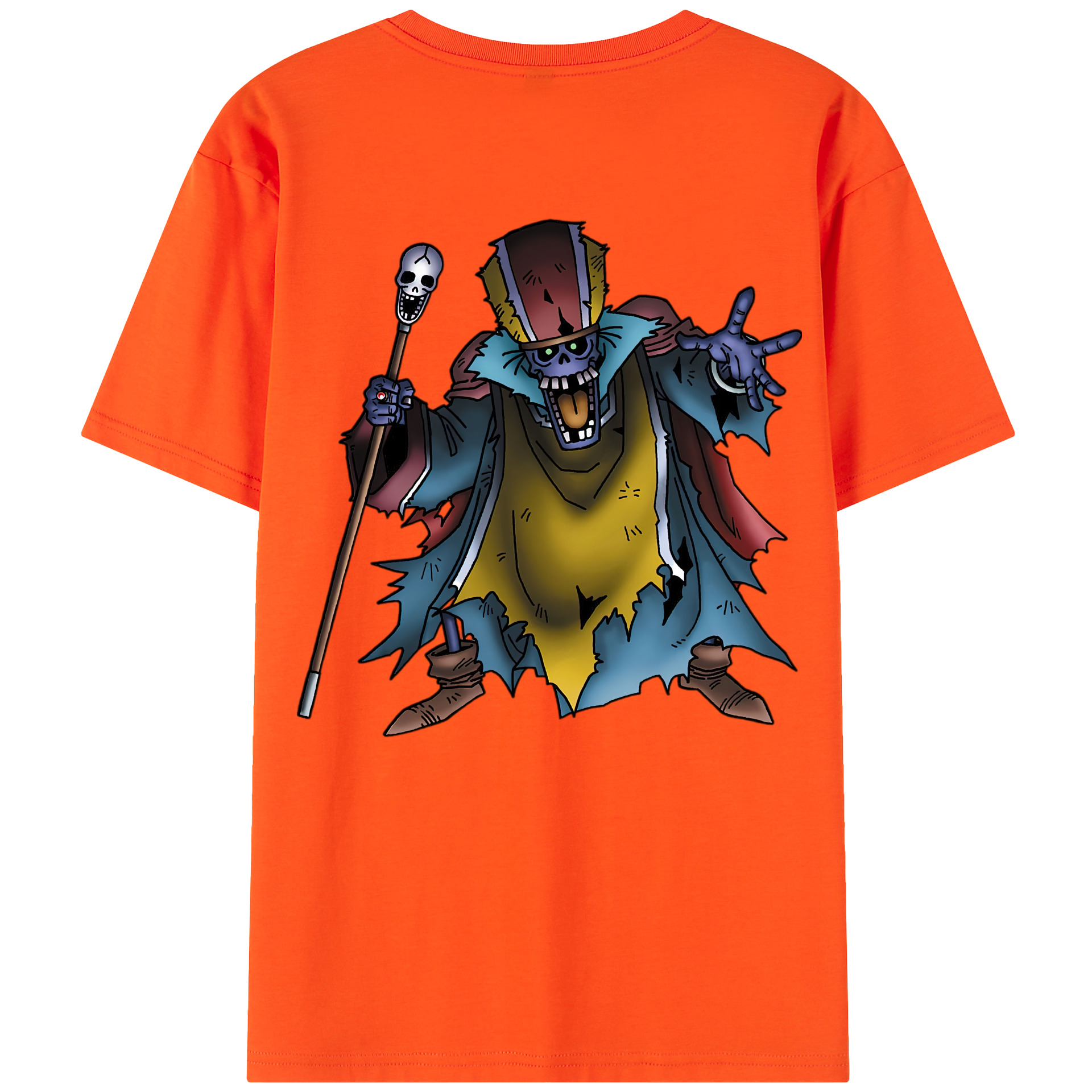 （画像用） ドラゴンクエスト Doragon Kuesuto Dragon Quest 綿100％半袖Tシャツ（背面プリント）