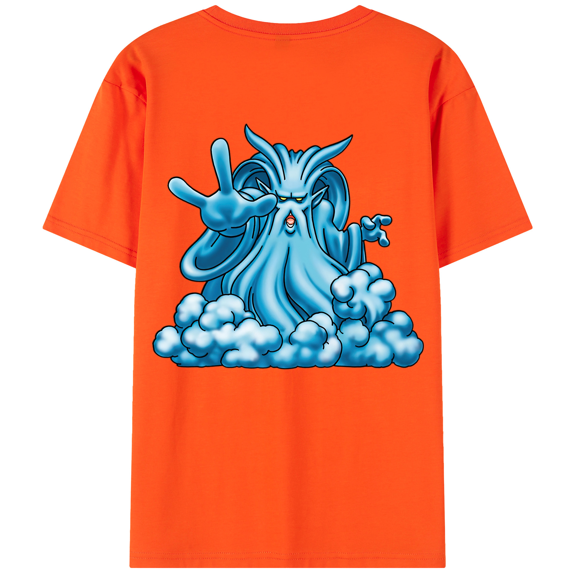 （画像用） ドラゴンクエスト Doragon Kuesuto Dragon Quest 綿100％半袖Tシャツ（背面プリント）