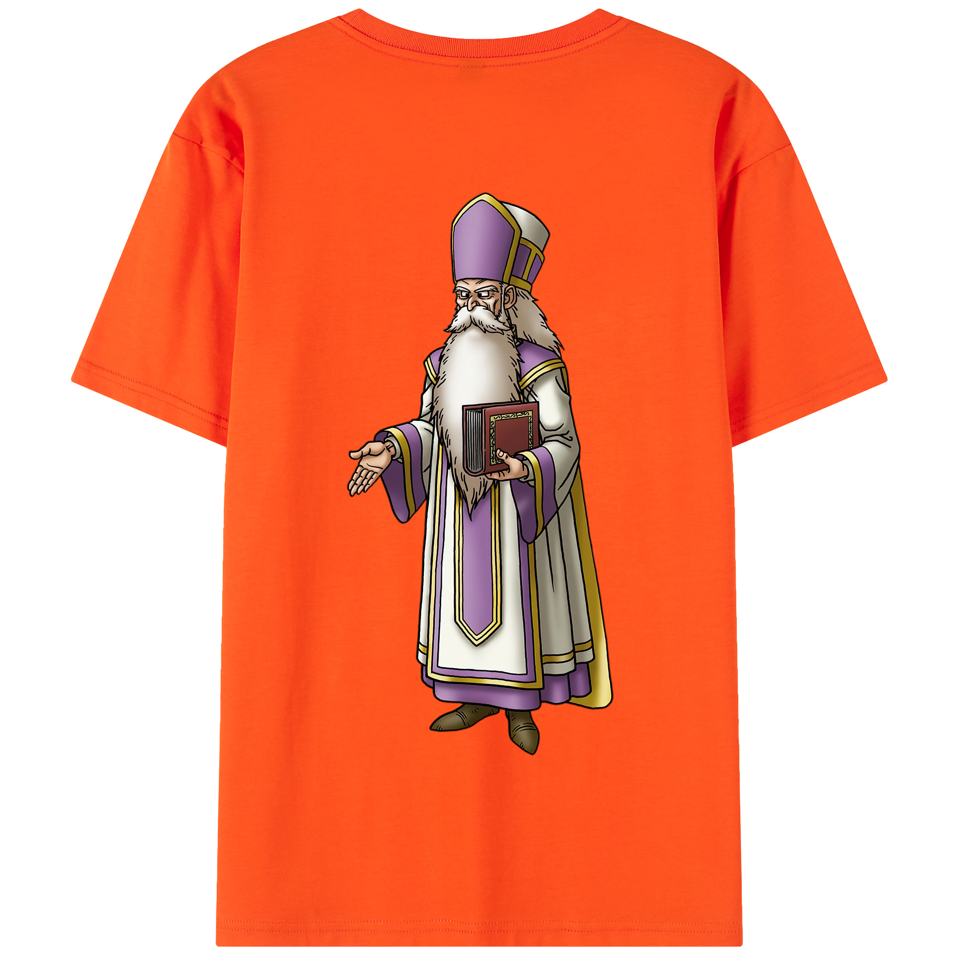 （画像用） ドラゴンクエスト Doragon Kuesuto Dragon Quest 綿100％半袖Tシャツ（背面プリント）