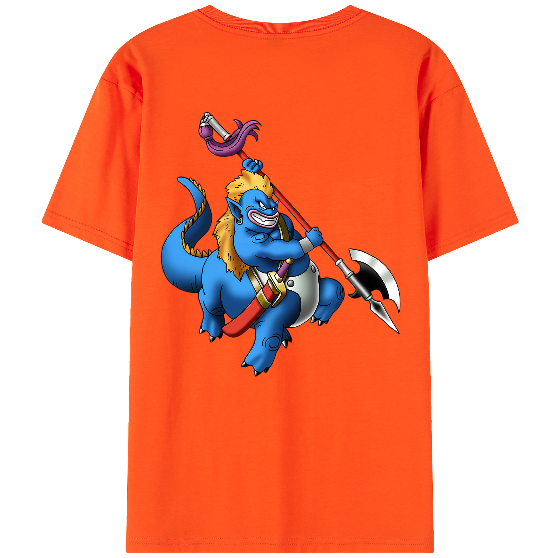 （画像用） ドラゴンクエスト Doragon Kuesuto Dragon Quest 綿100％半袖Tシャツ（背面プリント）