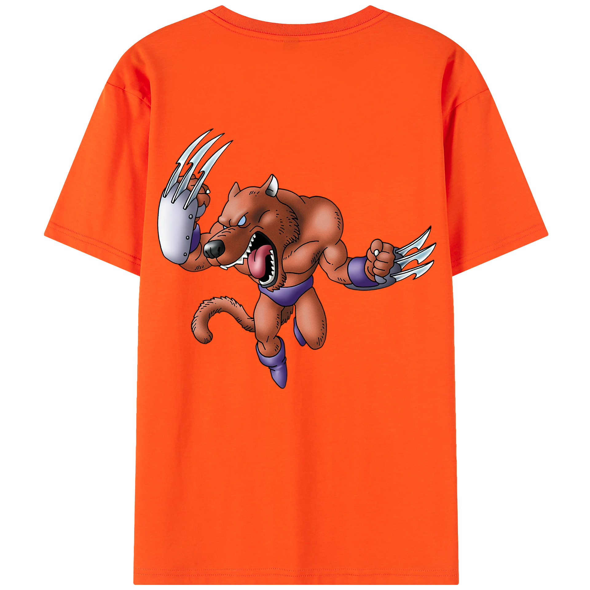 （画像用） ドラゴンクエスト Doragon Kuesuto Dragon Quest 綿100％半袖Tシャツ（背面プリント）