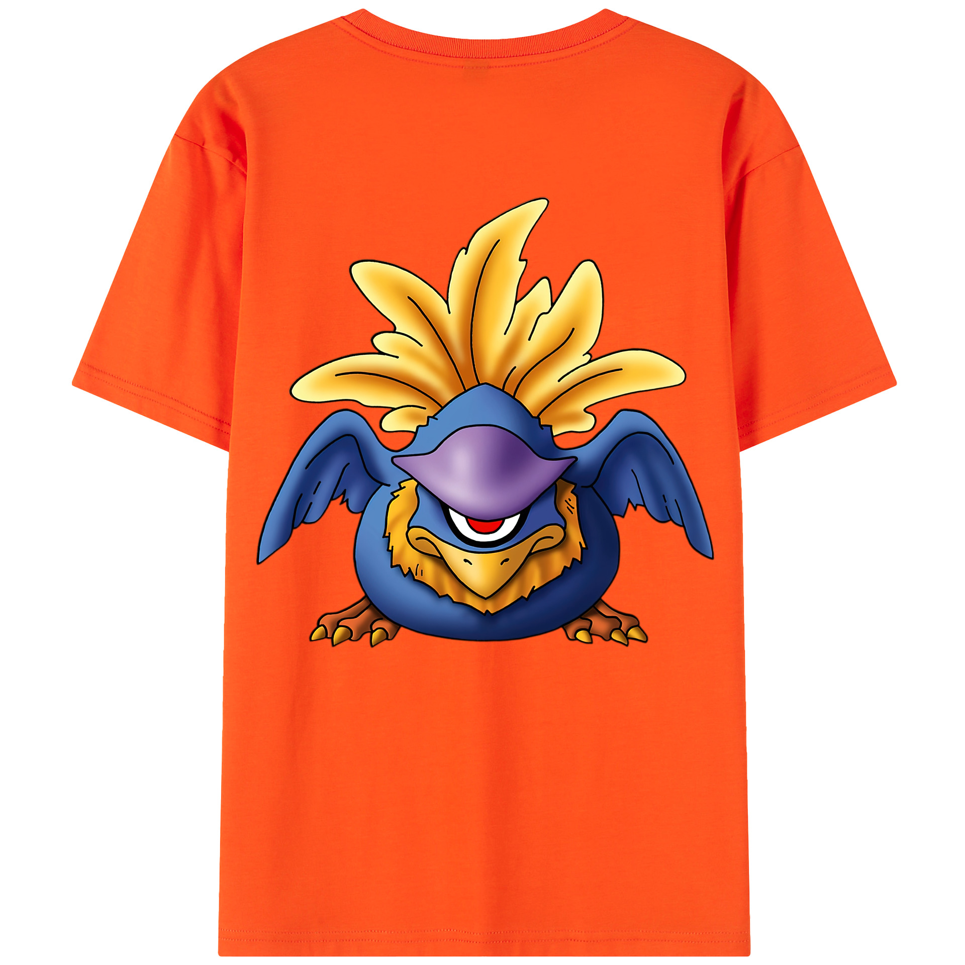 （画像用） ドラゴンクエスト Doragon Kuesuto Dragon Quest 綿100％半袖Tシャツ（背面プリント）