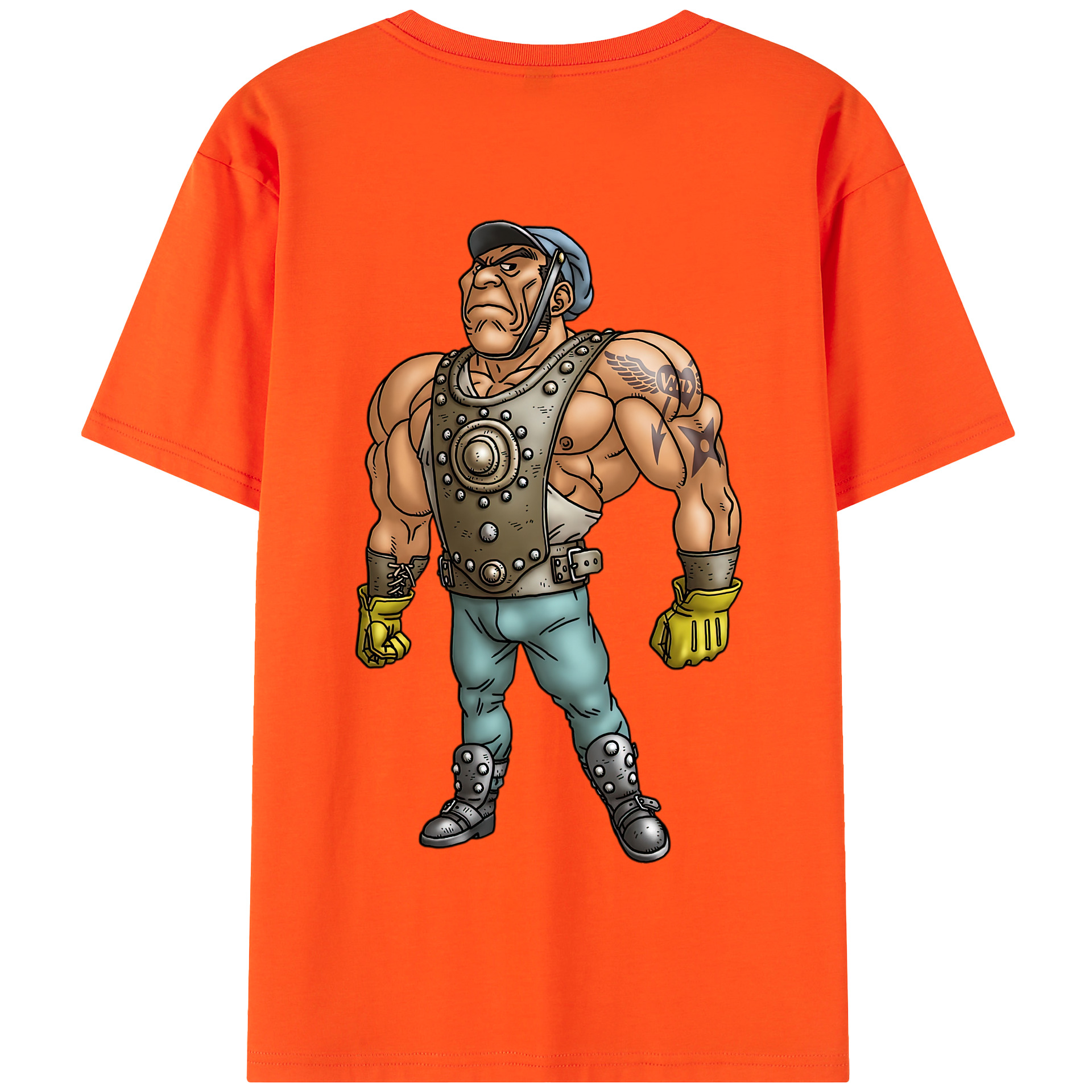 （画像用） ドラゴンクエスト Doragon Kuesuto Dragon Quest 綿100％半袖Tシャツ（背面プリント）