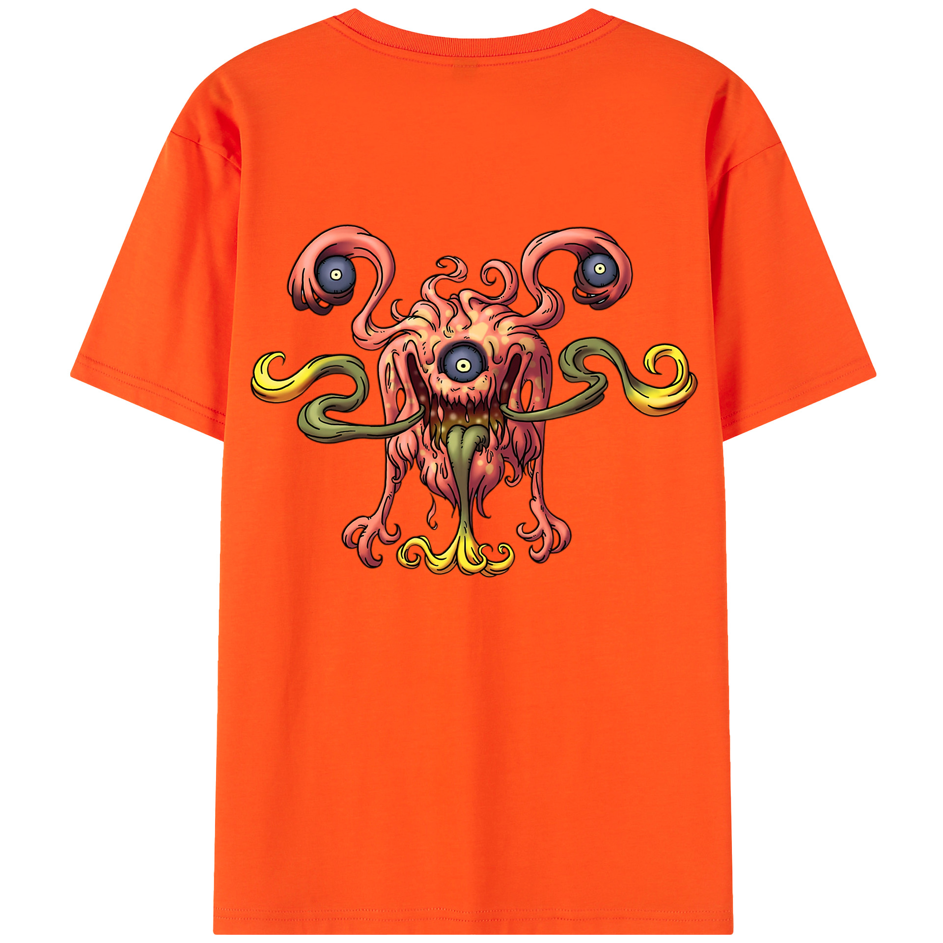（画像用） ドラゴンクエスト Doragon Kuesuto Dragon Quest 綿100％半袖Tシャツ（背面プリント）