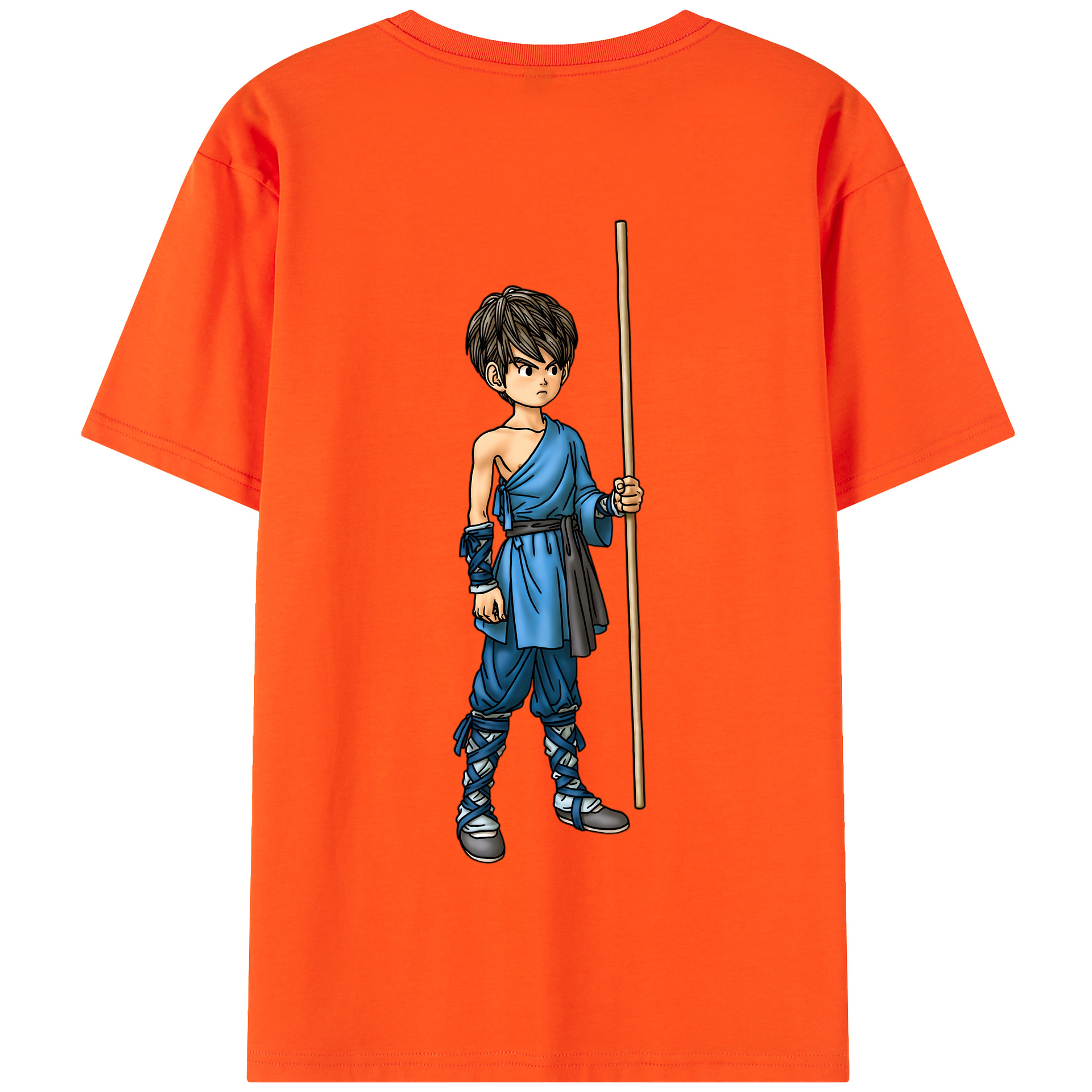 （画像用） ドラゴンクエスト Doragon Kuesuto Dragon Quest 綿100％半袖Tシャツ（背面プリント）
