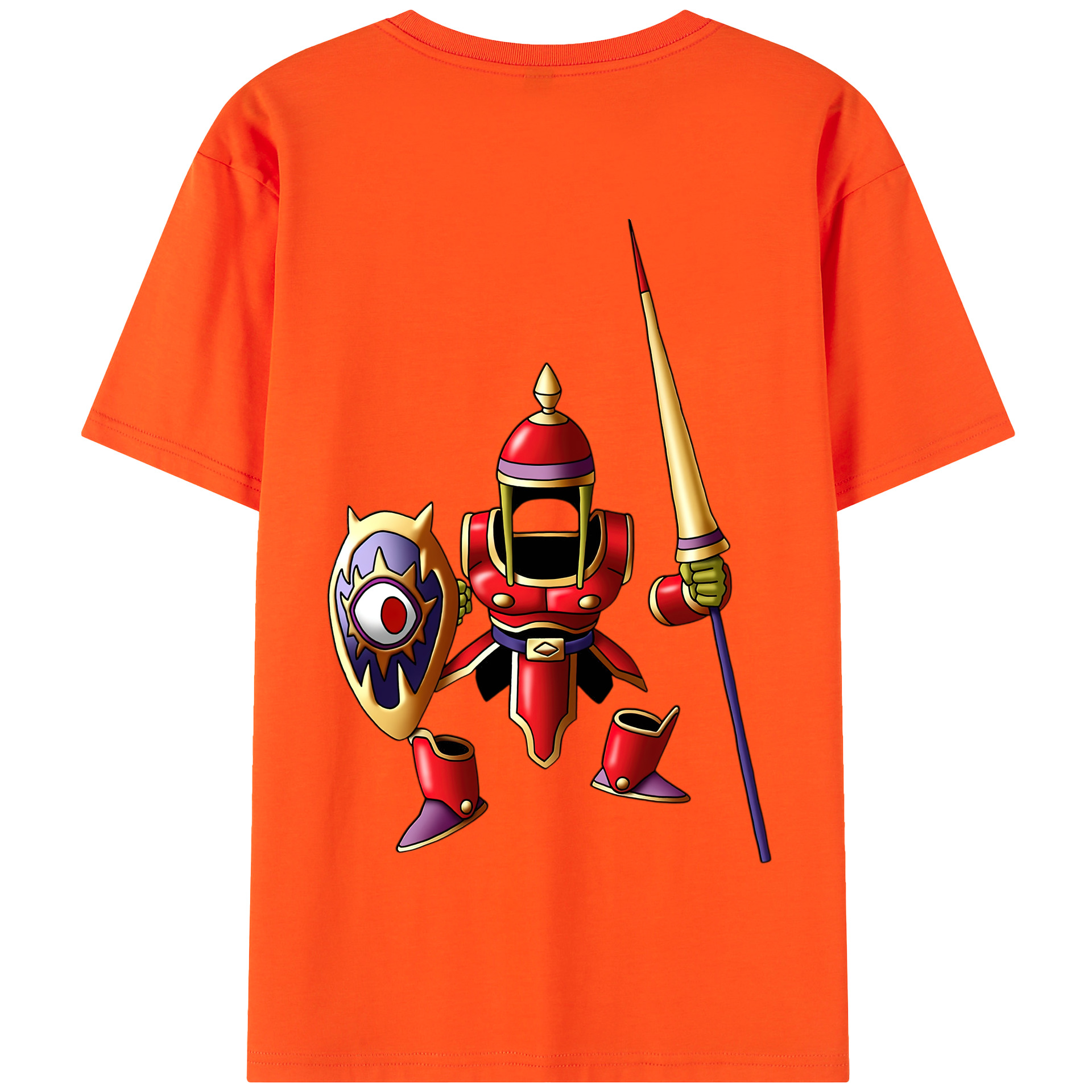 （画像用） ドラゴンクエスト Doragon Kuesuto Dragon Quest 綿100％半袖Tシャツ（背面プリント）