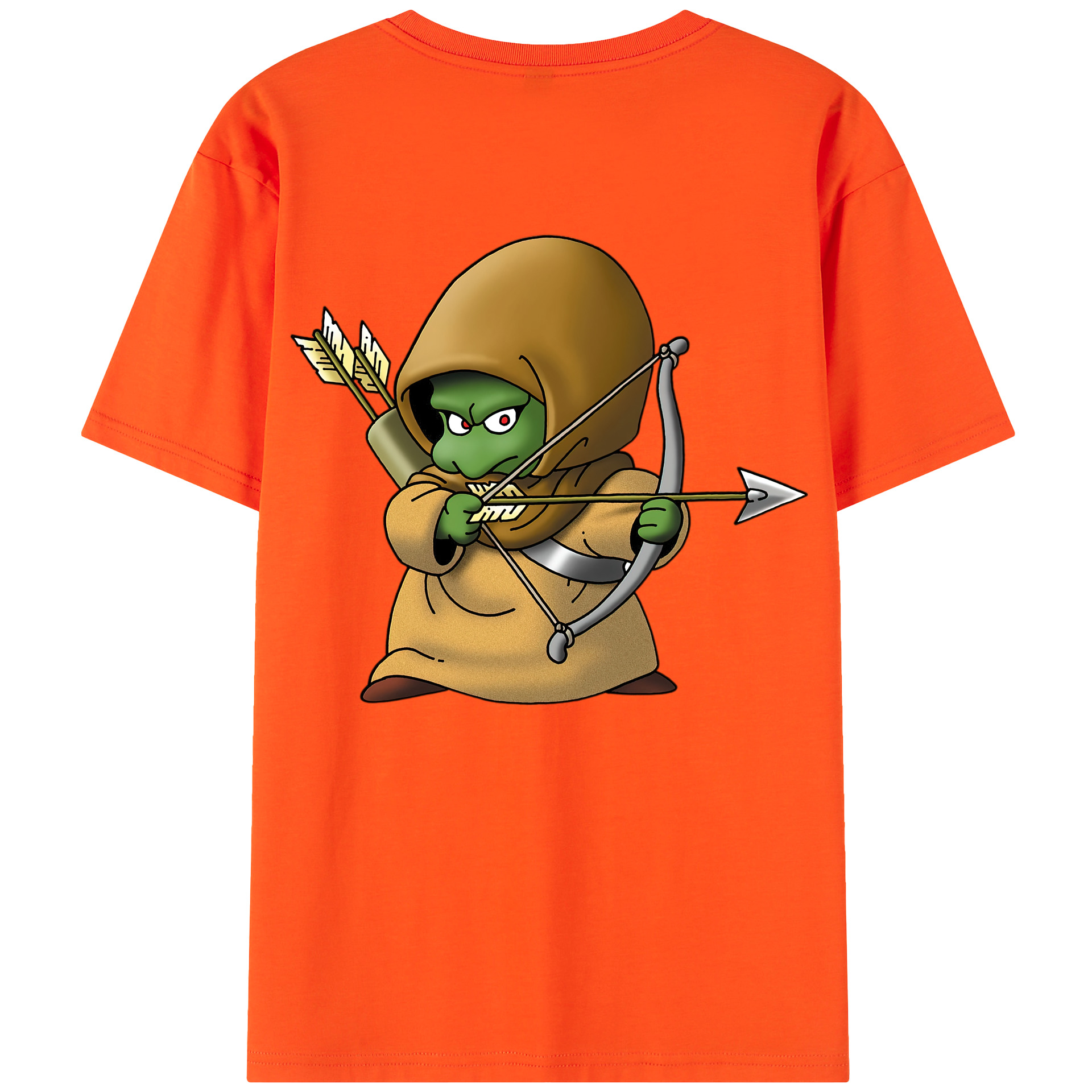（画像用） ドラゴンクエスト Doragon Kuesuto Dragon Quest 綿100％半袖Tシャツ（背面プリント）
