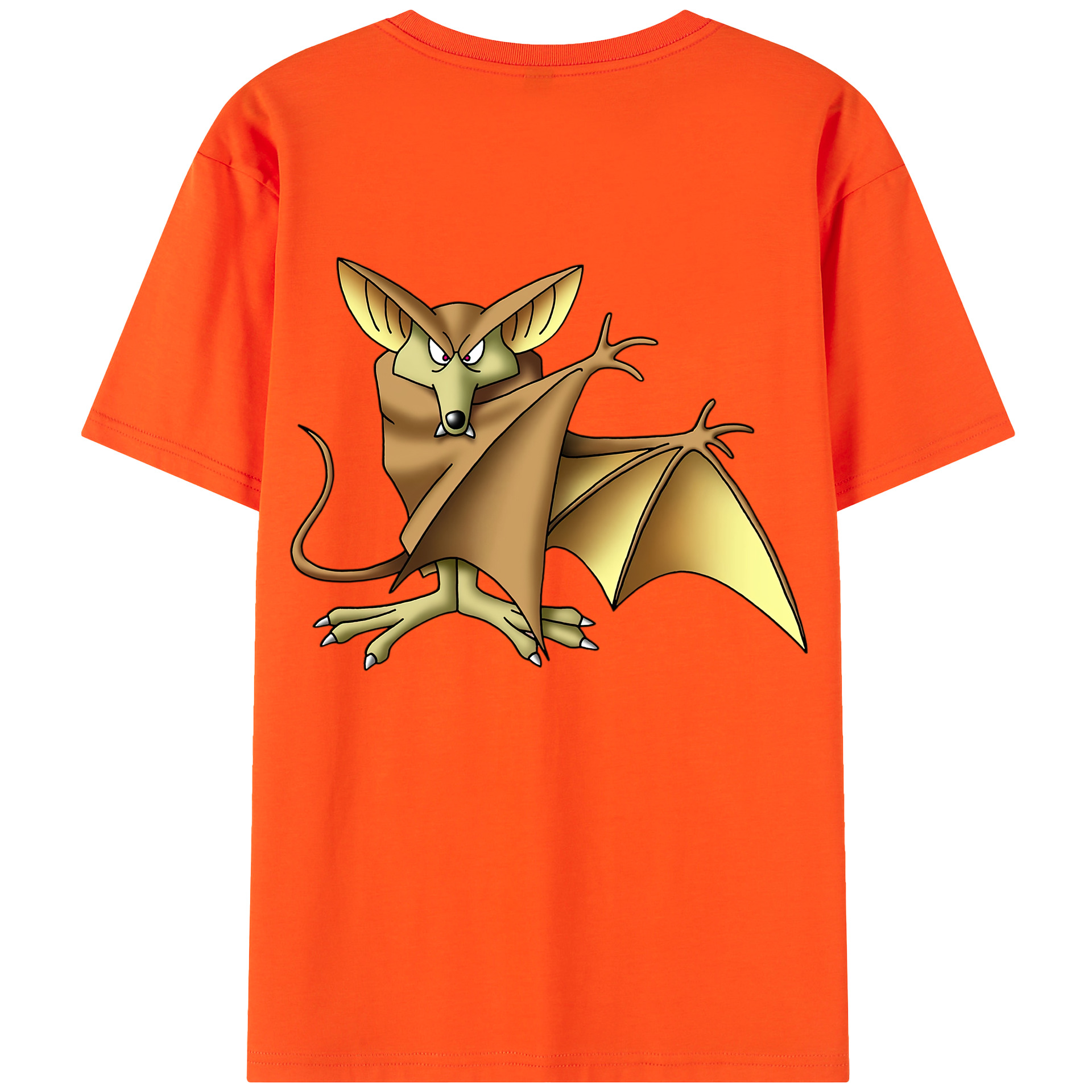 （画像用） ドラゴンクエスト Doragon Kuesuto Dragon Quest 綿100％半袖Tシャツ（背面プリント）