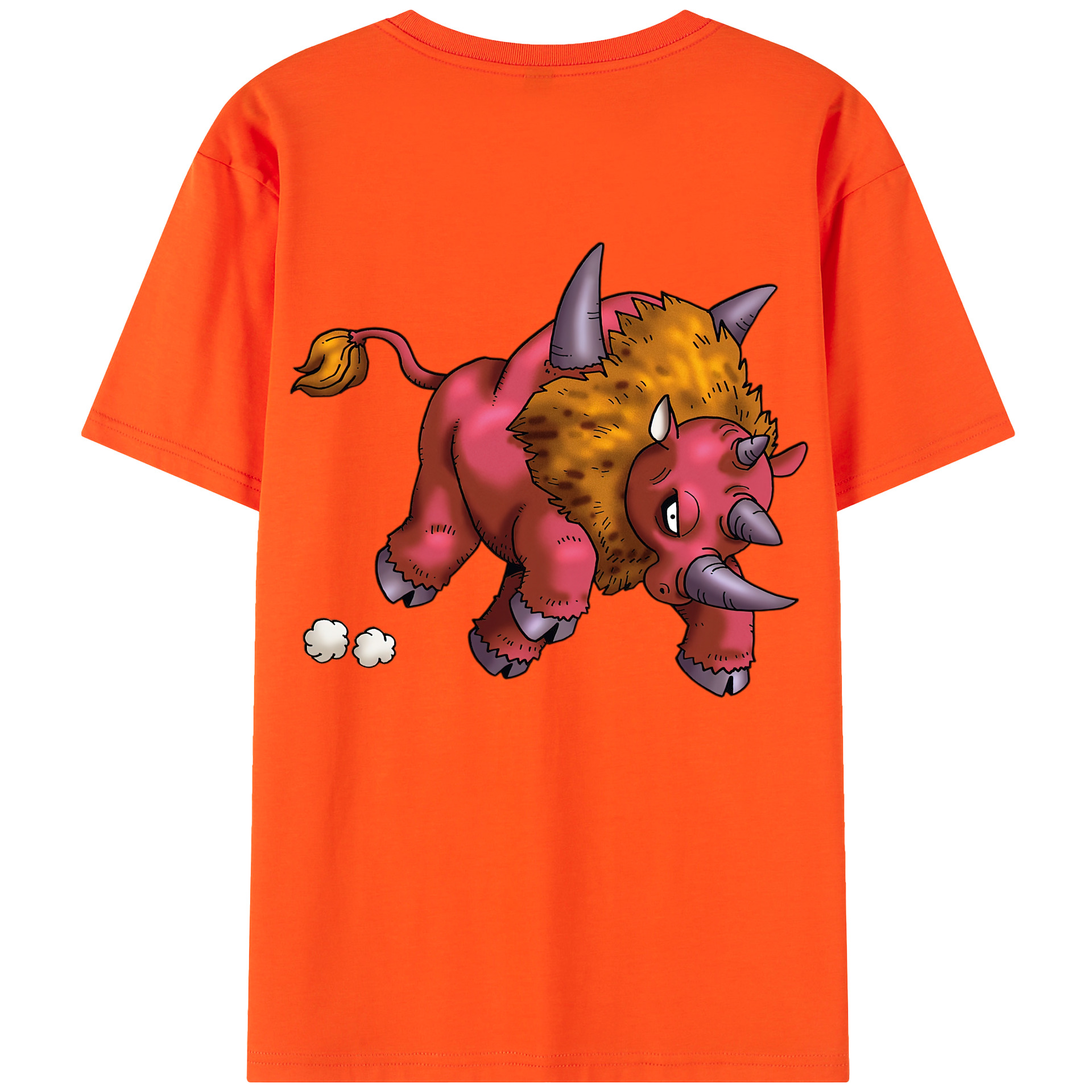 （画像用） ドラゴンクエスト Doragon Kuesuto Dragon Quest 綿100％半袖Tシャツ（背面プリント）