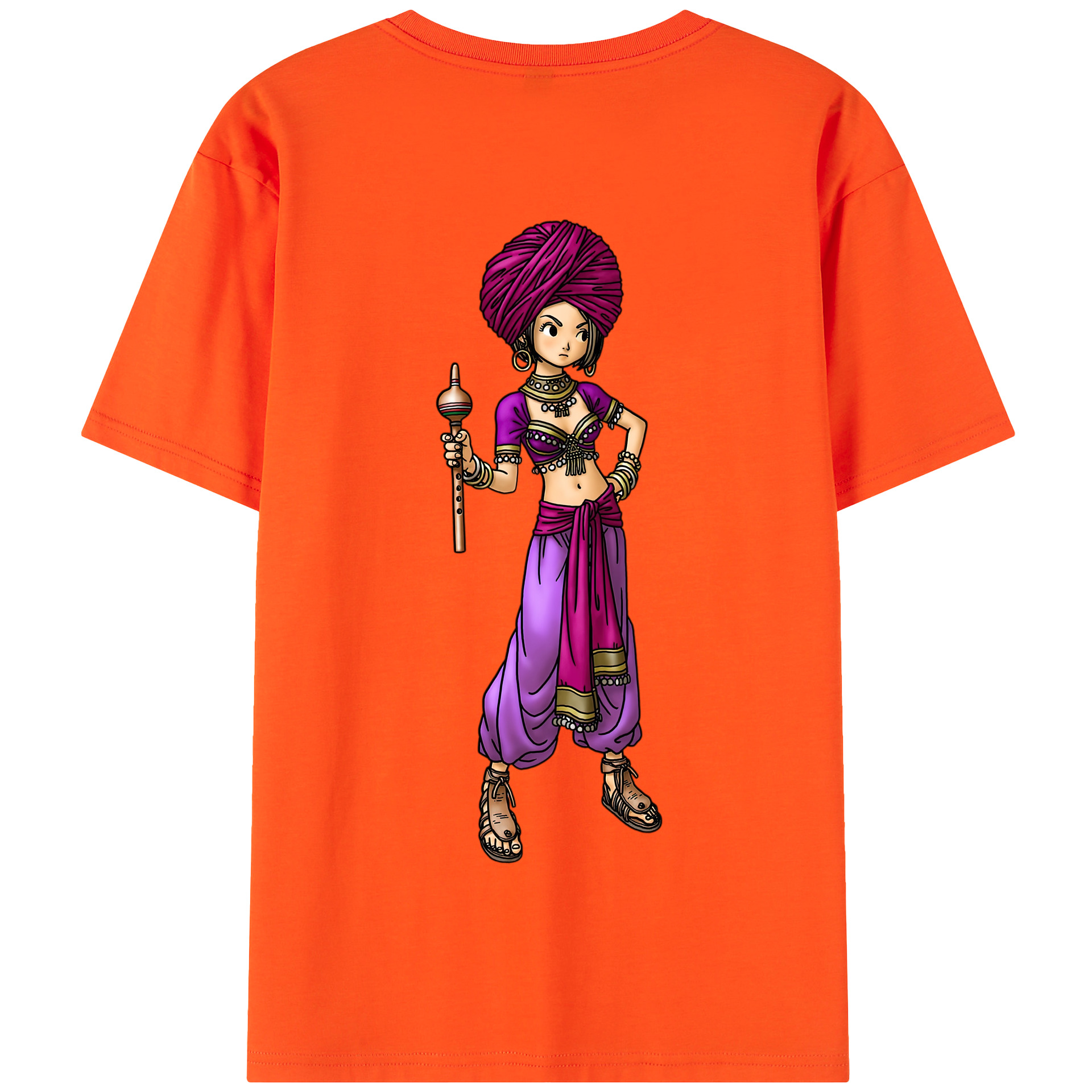 （画像用） ドラゴンクエスト Doragon Kuesuto Dragon Quest 綿100％半袖Tシャツ（背面プリント）