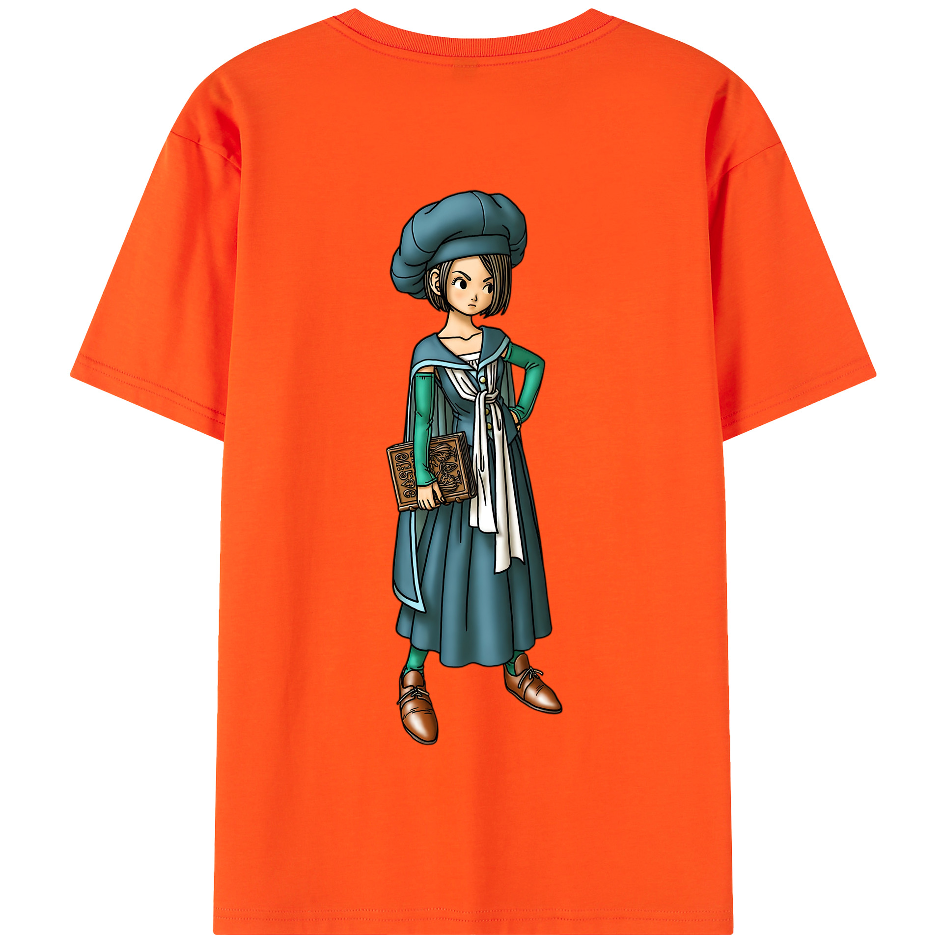 （画像用） ドラゴンクエスト Doragon Kuesuto Dragon Quest 綿100％半袖Tシャツ（背面プリント）