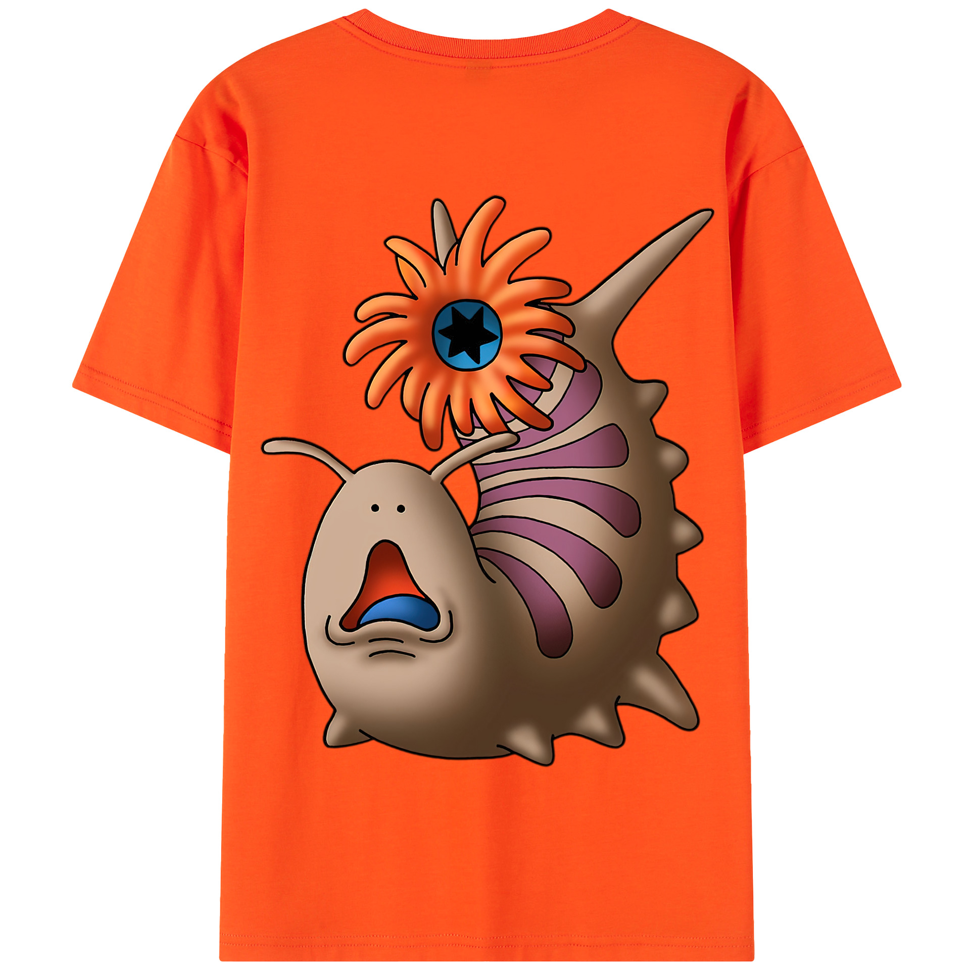 （画像用） ドラゴンクエスト Doragon Kuesuto Dragon Quest 綿100％半袖Tシャツ（背面プリント）
