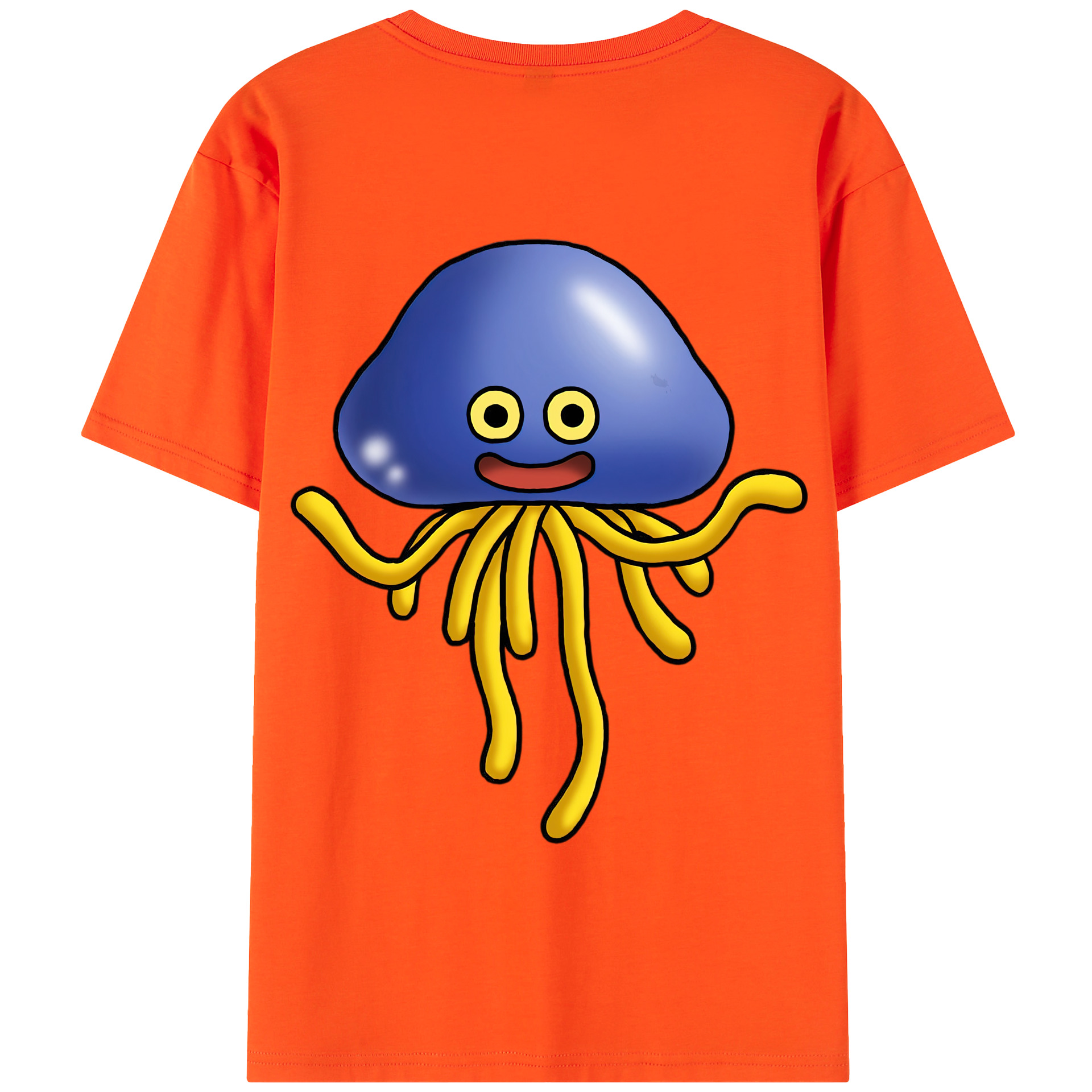 （画像用） ドラゴンクエスト Doragon Kuesuto Dragon Quest 綿100％半袖Tシャツ（背面プリント）