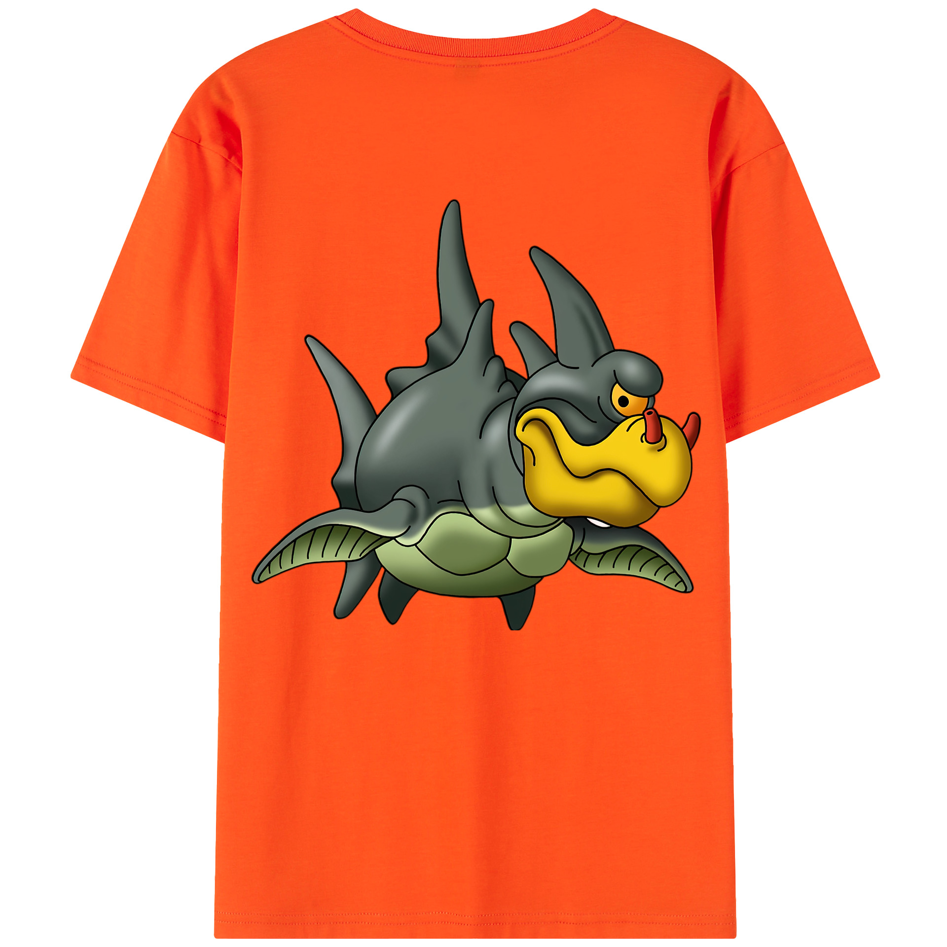 （画像用） ドラゴンクエスト Doragon Kuesuto Dragon Quest 綿100％半袖Tシャツ（背面プリント）