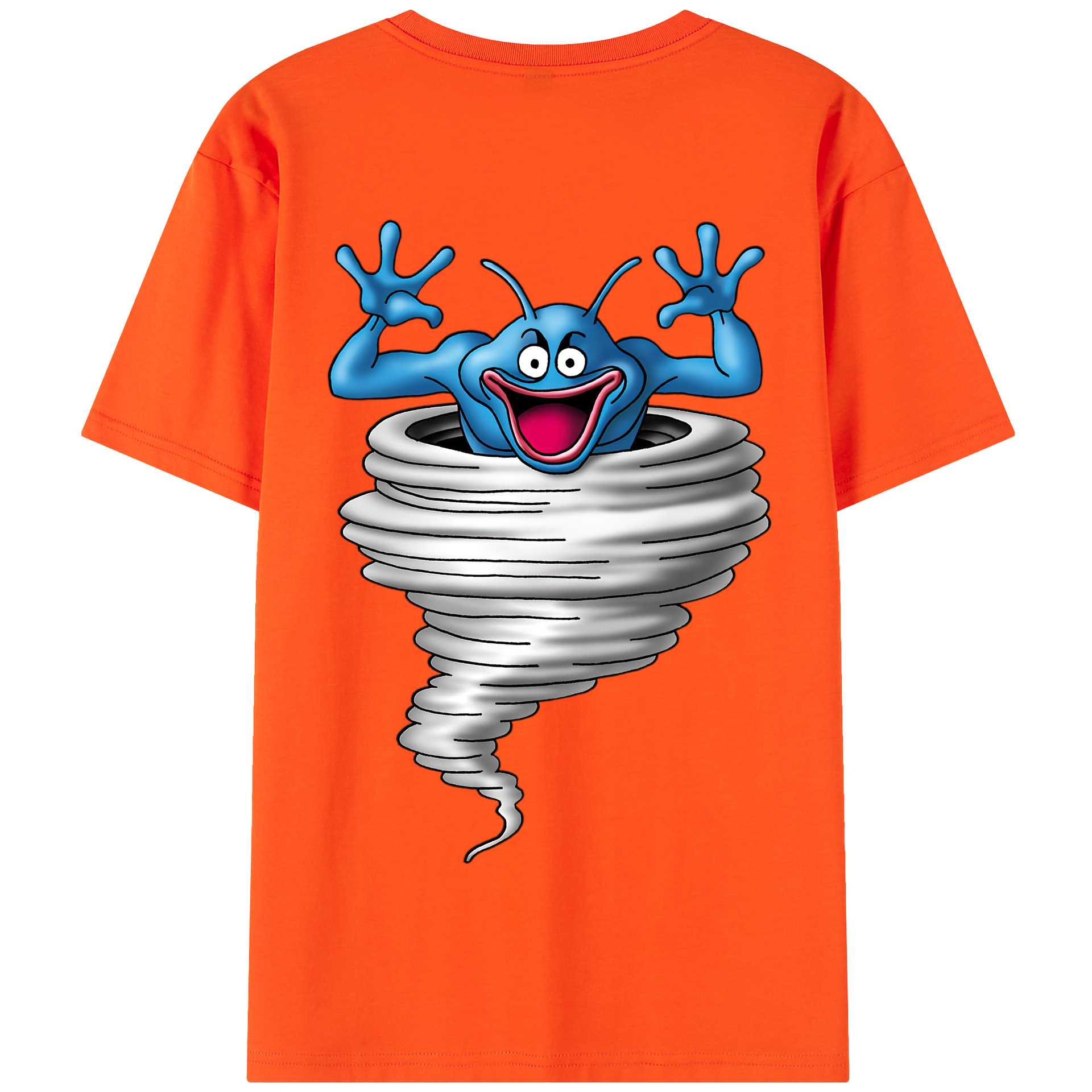 （画像用） ドラゴンクエスト Doragon Kuesuto Dragon Quest 綿100％半袖Tシャツ（背面プリント）