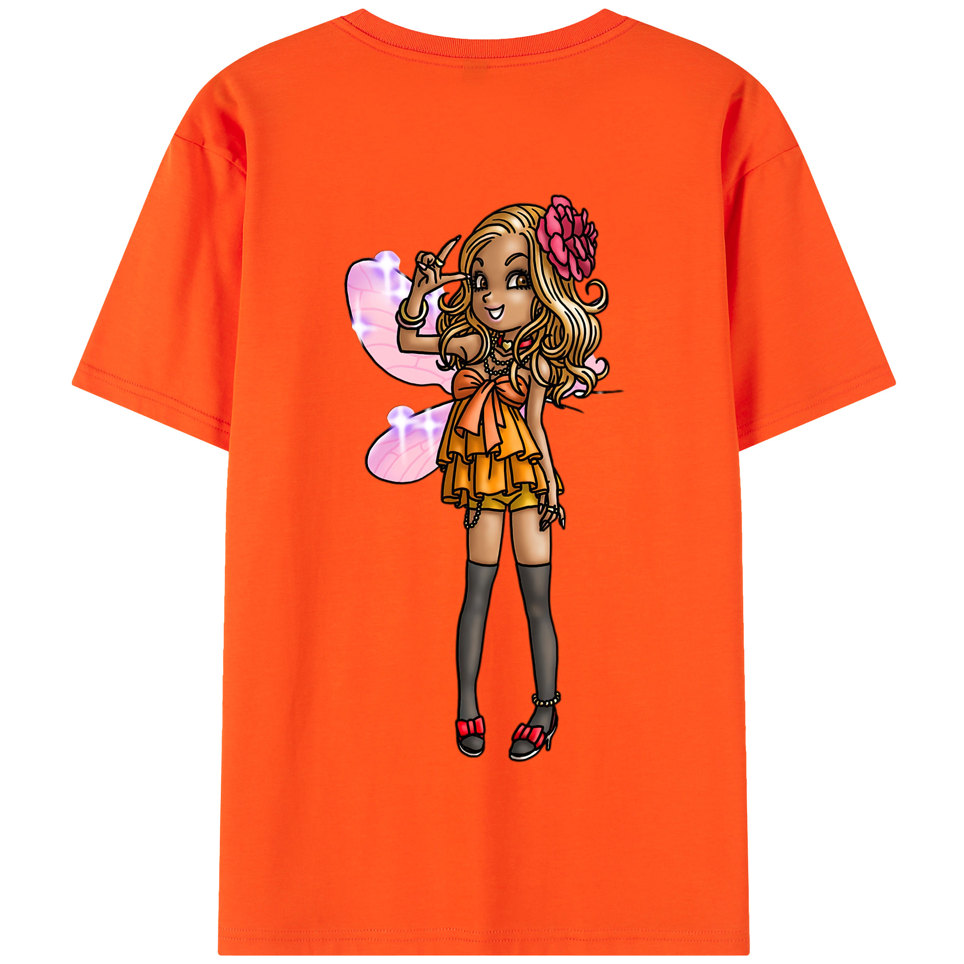 （画像用） ドラゴンクエスト Doragon Kuesuto Dragon Quest 綿100％半袖Tシャツ（背面プリント）