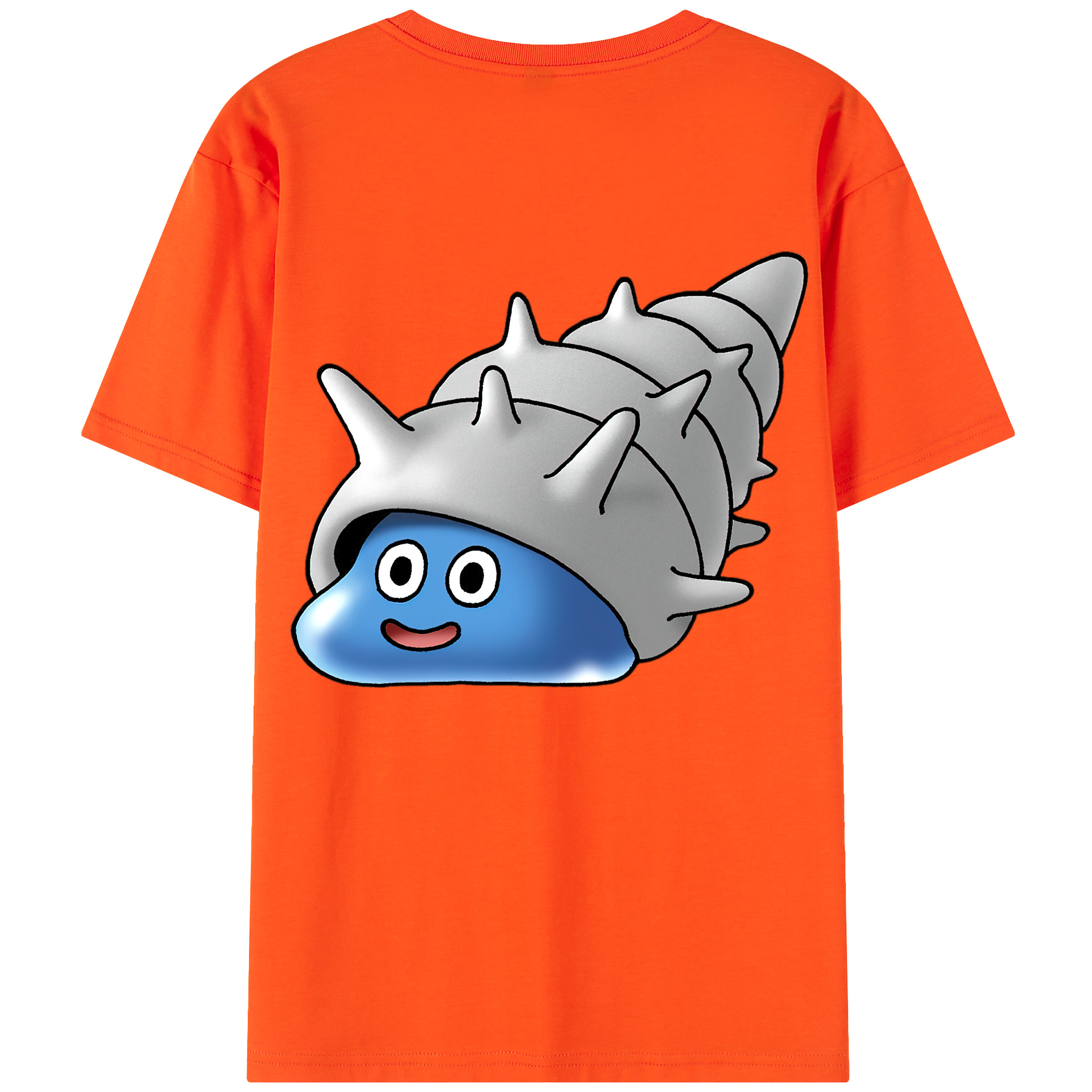 （画像用） ドラゴンクエスト Doragon Kuesuto Dragon Quest 綿100％半袖Tシャツ（背面プリント）