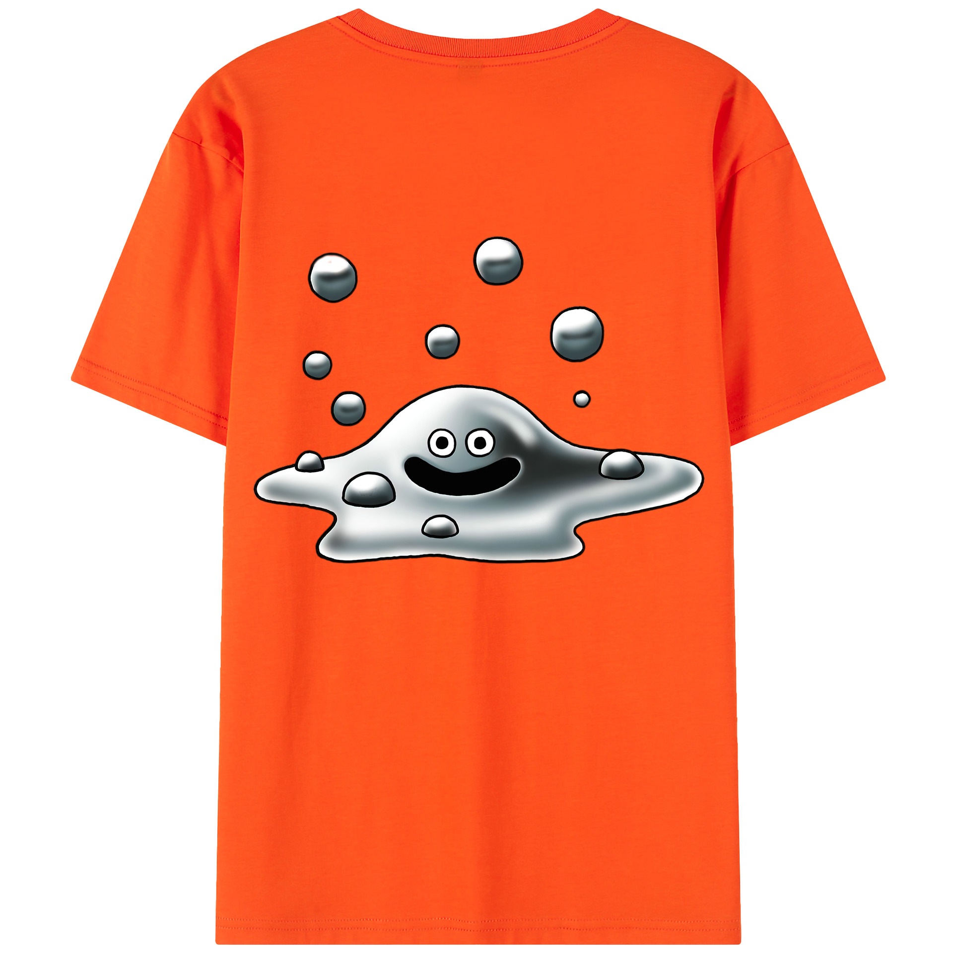 （画像用） ドラゴンクエスト Doragon Kuesuto Dragon Quest 綿100％半袖Tシャツ（背面プリント）