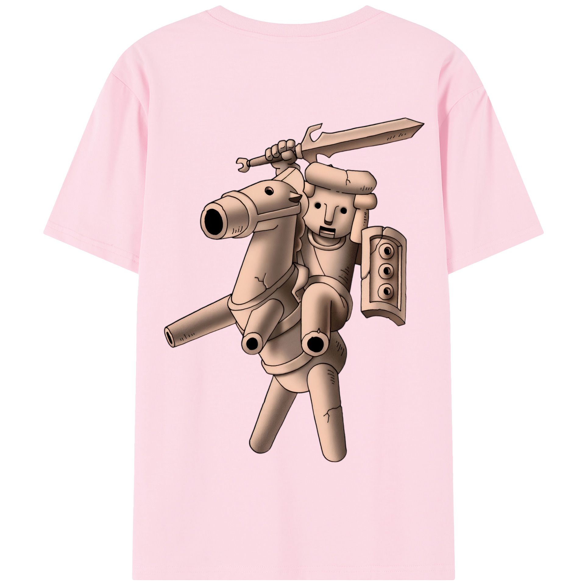 （画像用） ドラゴンクエスト Doragon Kuesuto Dragon Quest 綿100％半袖Tシャツ（背面プリント）
