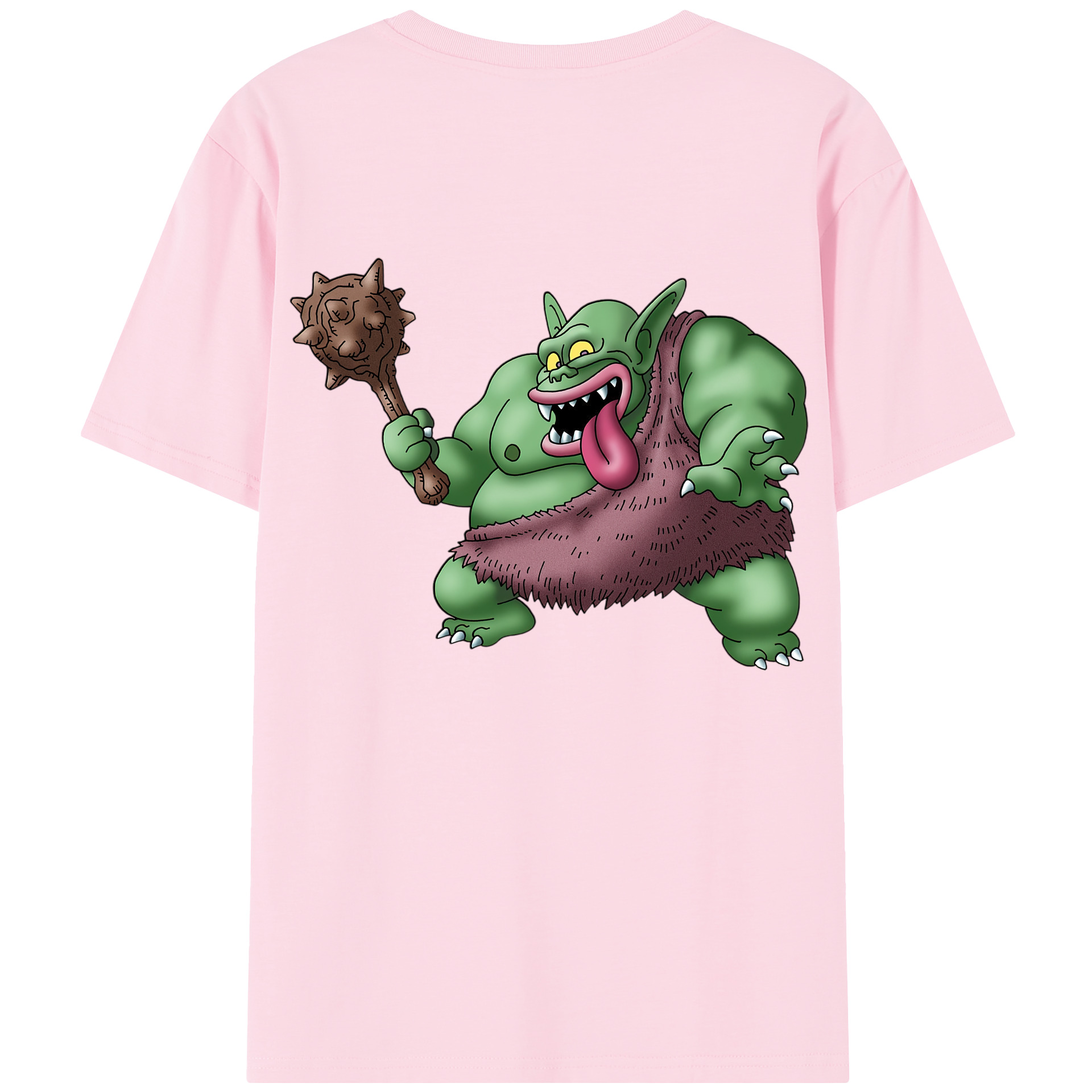 （画像用） ドラゴンクエスト Doragon Kuesuto Dragon Quest 綿100％半袖Tシャツ（背面プリント）