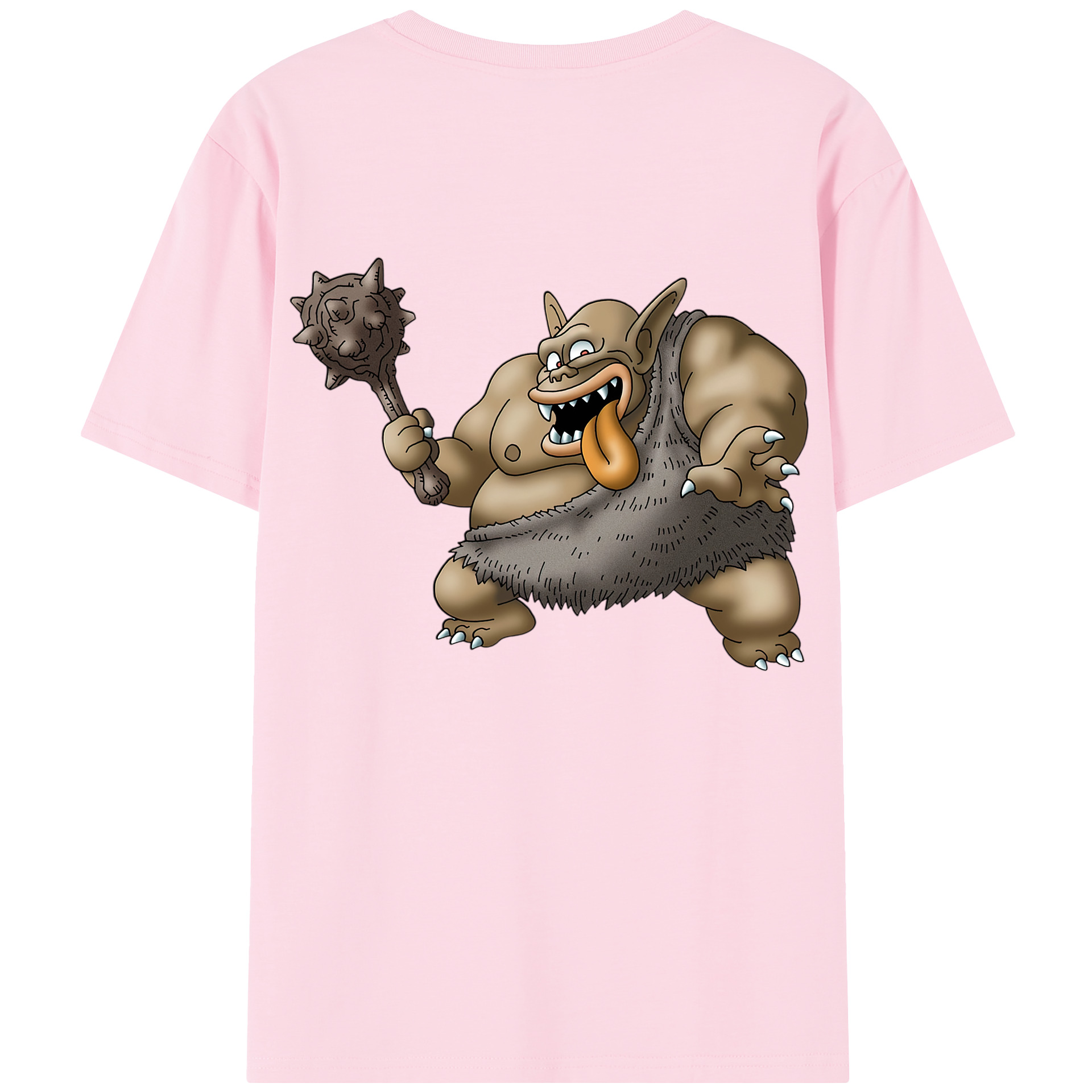 （画像用） ドラゴンクエスト Doragon Kuesuto Dragon Quest 綿100％半袖Tシャツ（背面プリント）