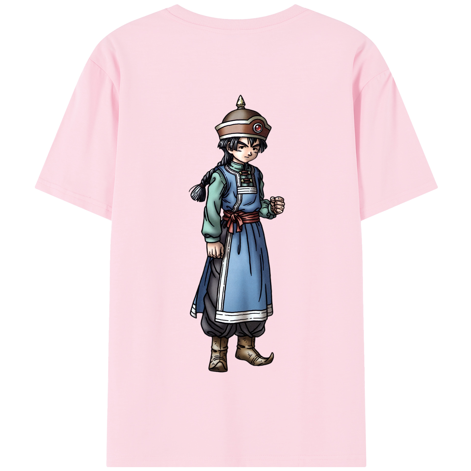 （画像用） ドラゴンクエスト Doragon Kuesuto Dragon Quest 綿100％半袖Tシャツ（背面プリント）