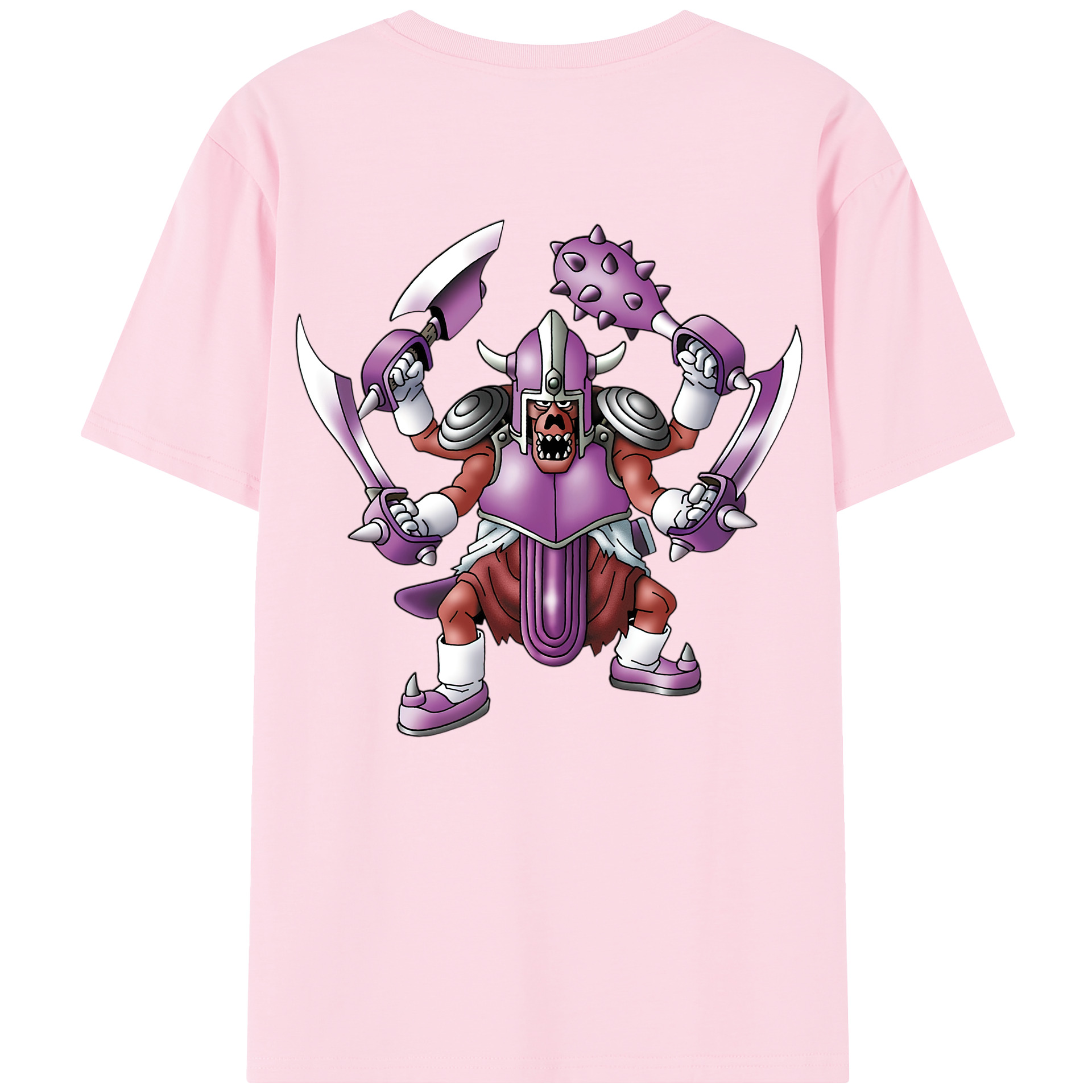 （画像用） ドラゴンクエスト Doragon Kuesuto Dragon Quest 綿100％半袖Tシャツ（背面プリント）
