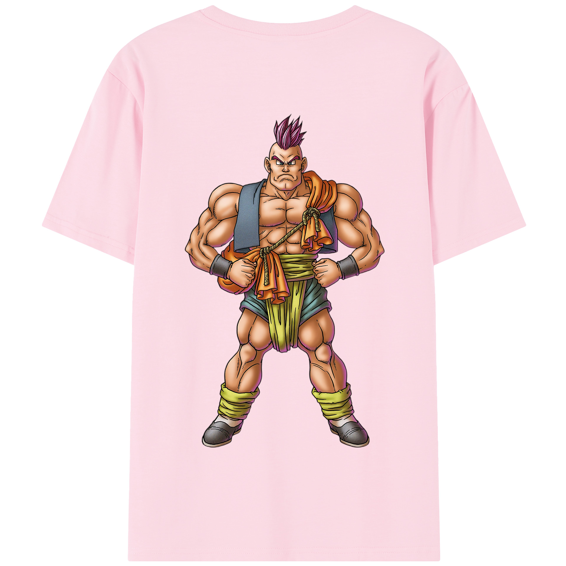 （画像用） ドラゴンクエスト Doragon Kuesuto Dragon Quest 綿100％半袖Tシャツ（背面プリント）