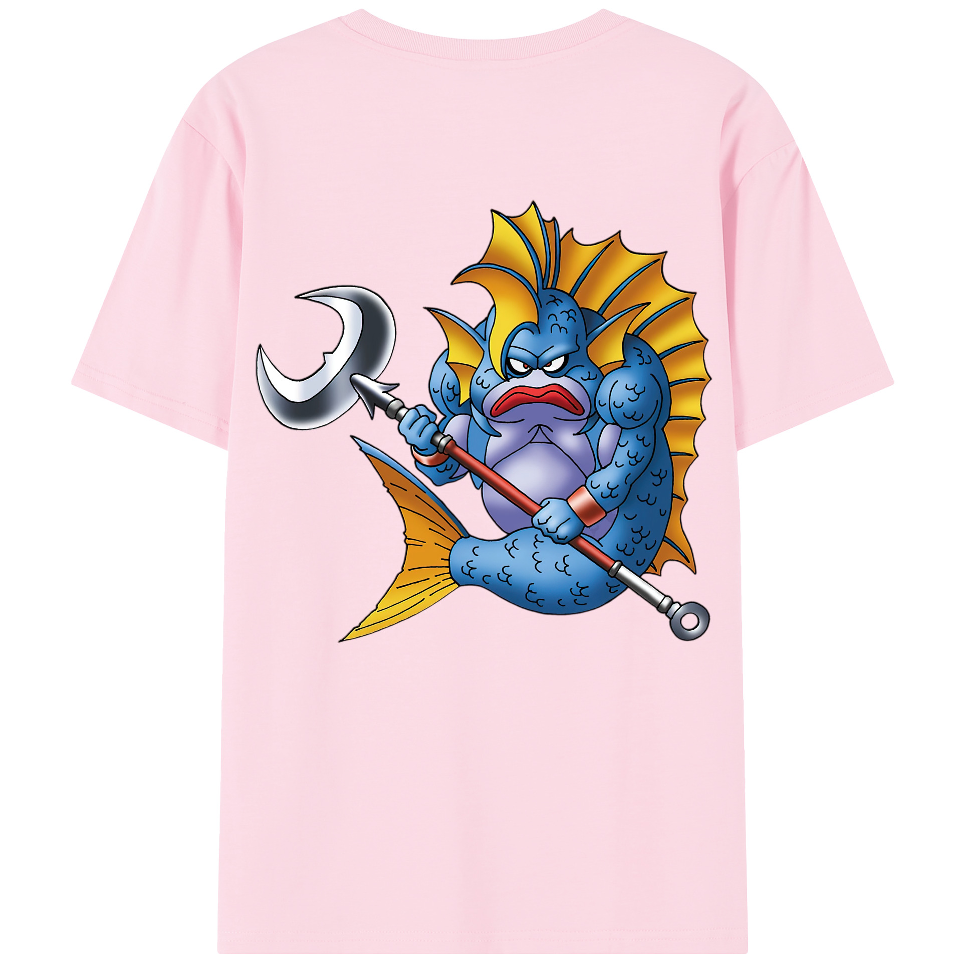 （画像用） ドラゴンクエスト Doragon Kuesuto Dragon Quest 綿100％半袖Tシャツ（背面プリント）