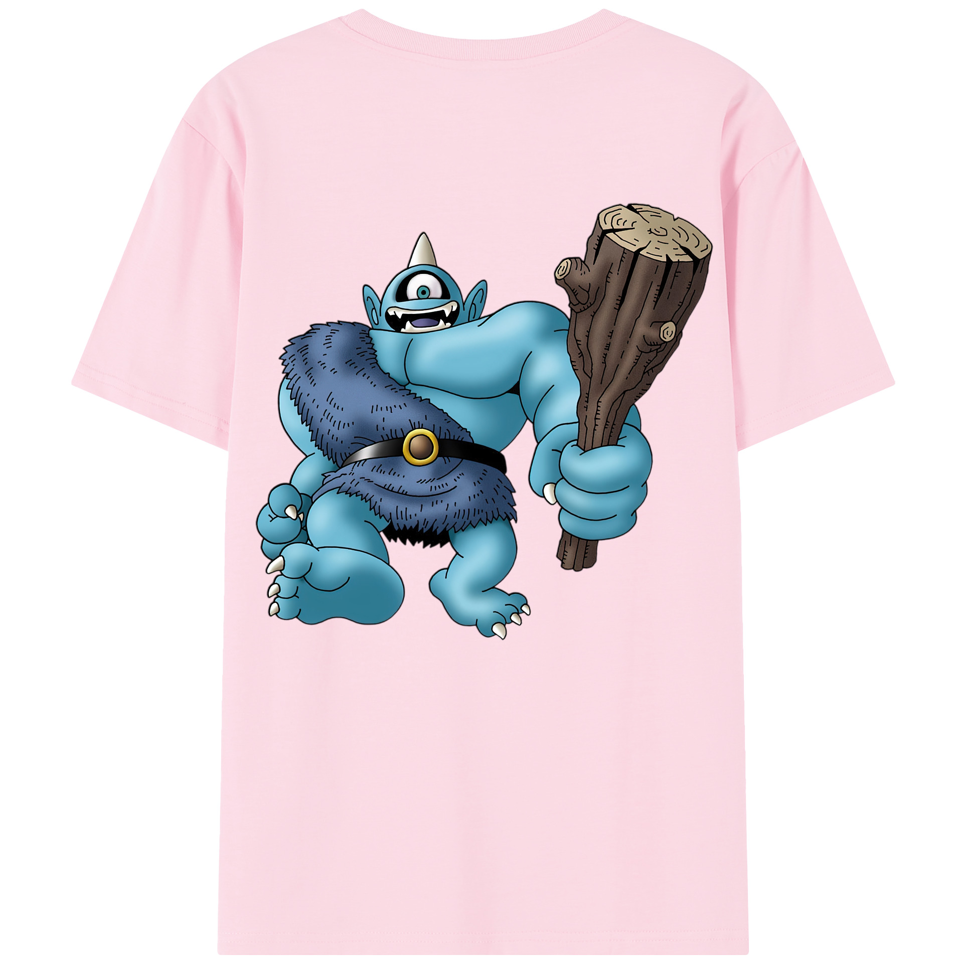 （画像用） ドラゴンクエスト Doragon Kuesuto Dragon Quest 綿100％半袖Tシャツ（背面プリント）