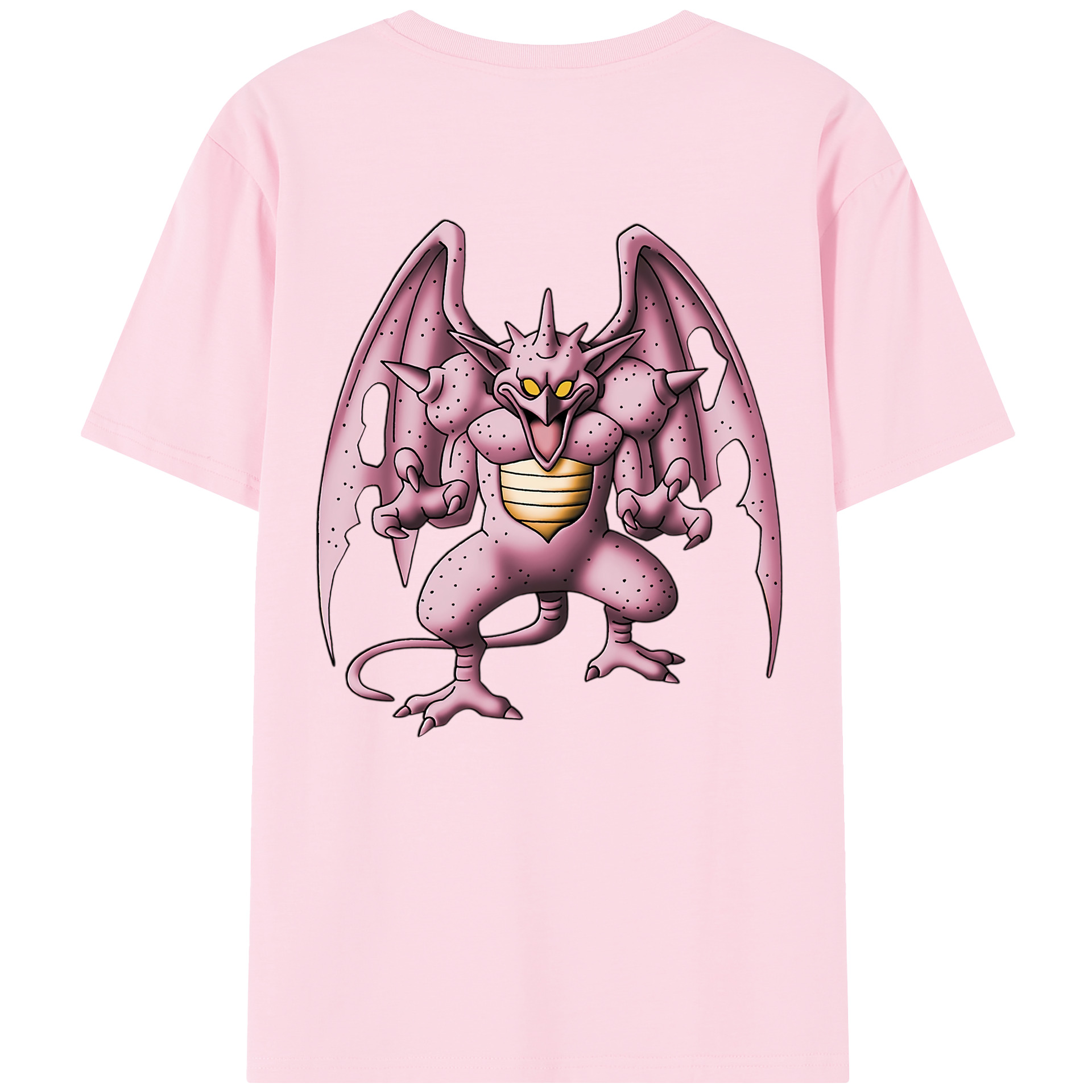 （画像用） ドラゴンクエスト Doragon Kuesuto Dragon Quest 綿100％半袖Tシャツ（背面プリント）