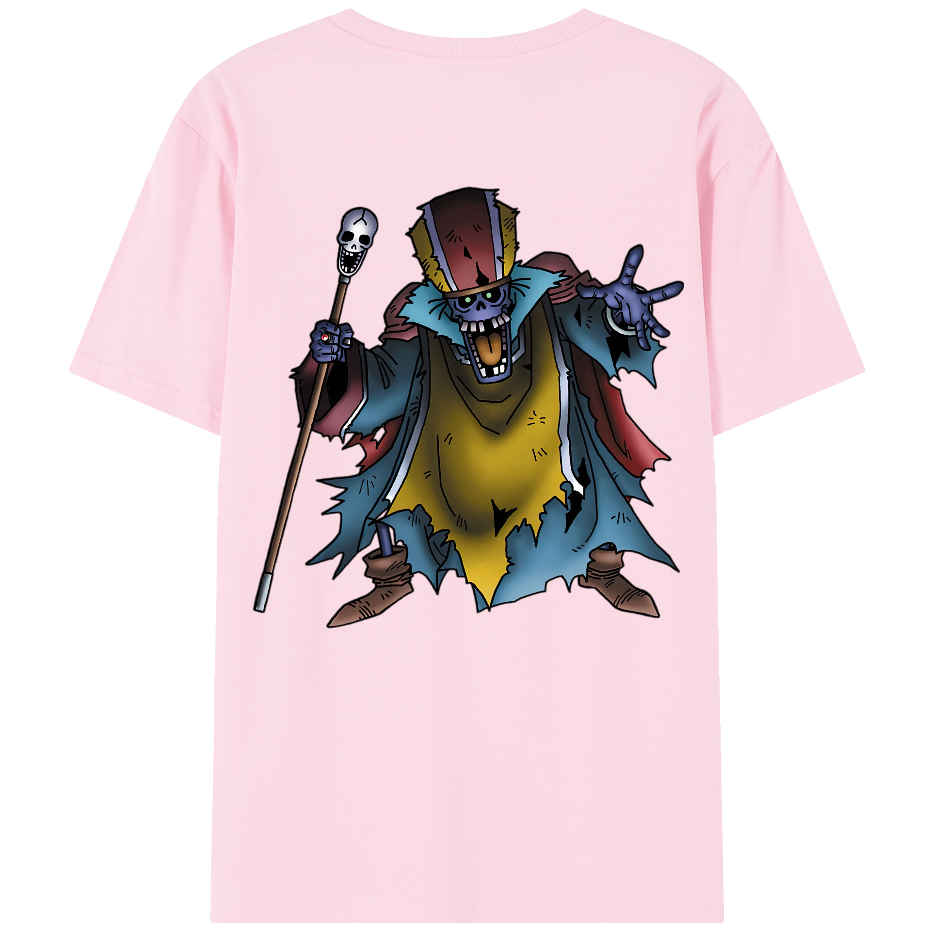 （画像用） ドラゴンクエスト Doragon Kuesuto Dragon Quest 綿100％半袖Tシャツ（背面プリント）