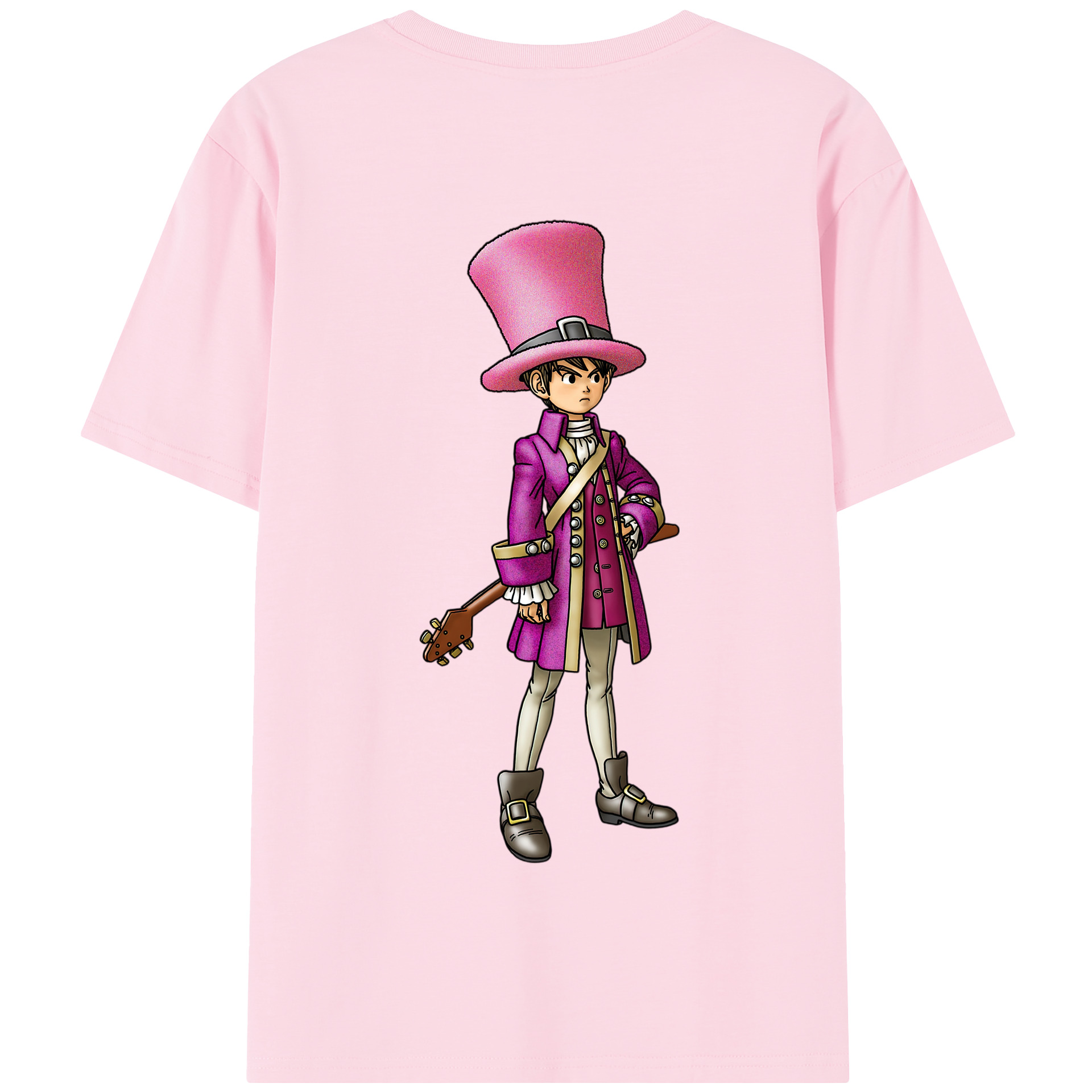 （画像用） ドラゴンクエスト Doragon Kuesuto Dragon Quest 綿100％半袖Tシャツ（背面プリント）