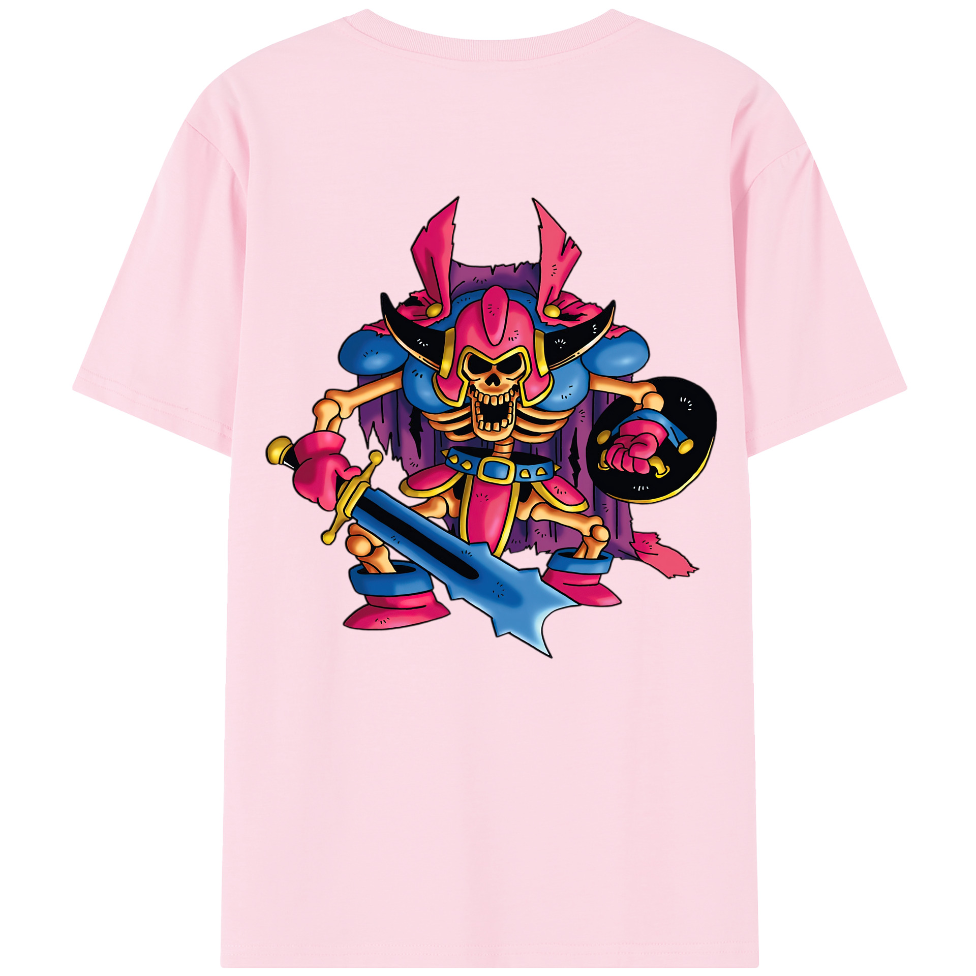 （画像用） ドラゴンクエスト Doragon Kuesuto Dragon Quest 綿100％半袖Tシャツ（背面プリント）