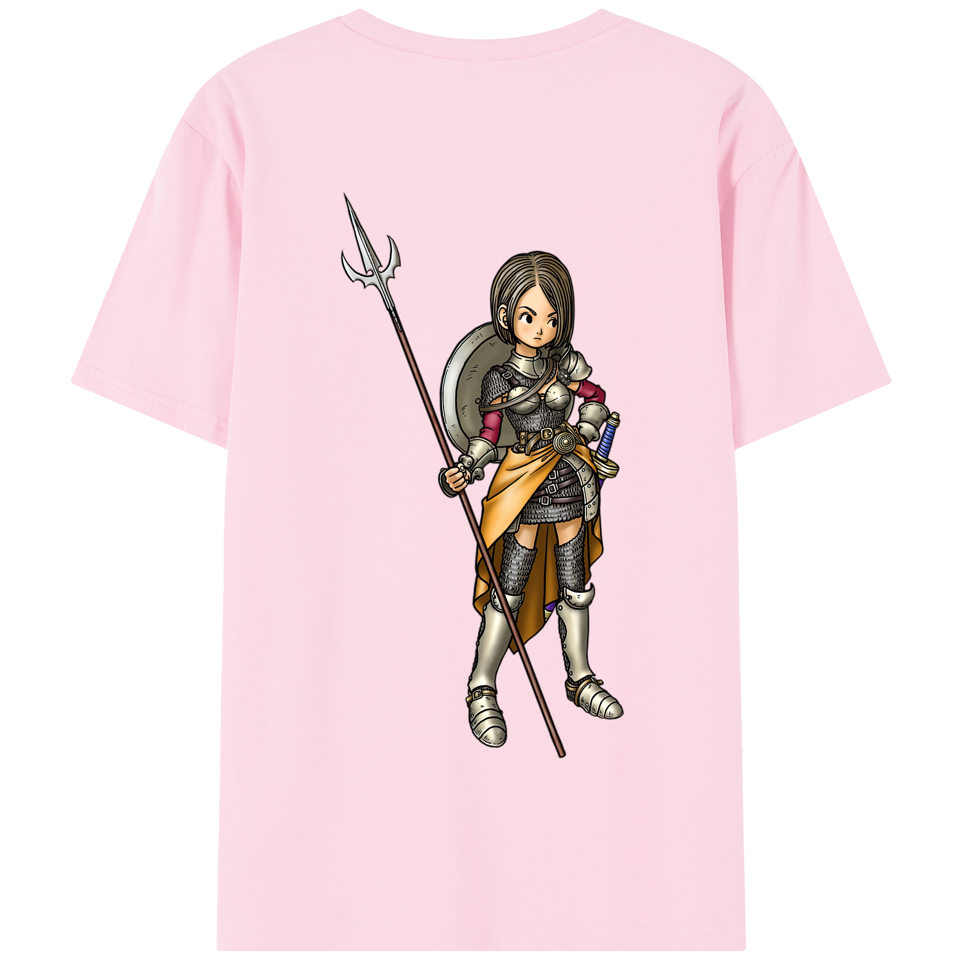 （画像用） ドラゴンクエスト Doragon Kuesuto Dragon Quest 綿100％半袖Tシャツ（背面プリント）