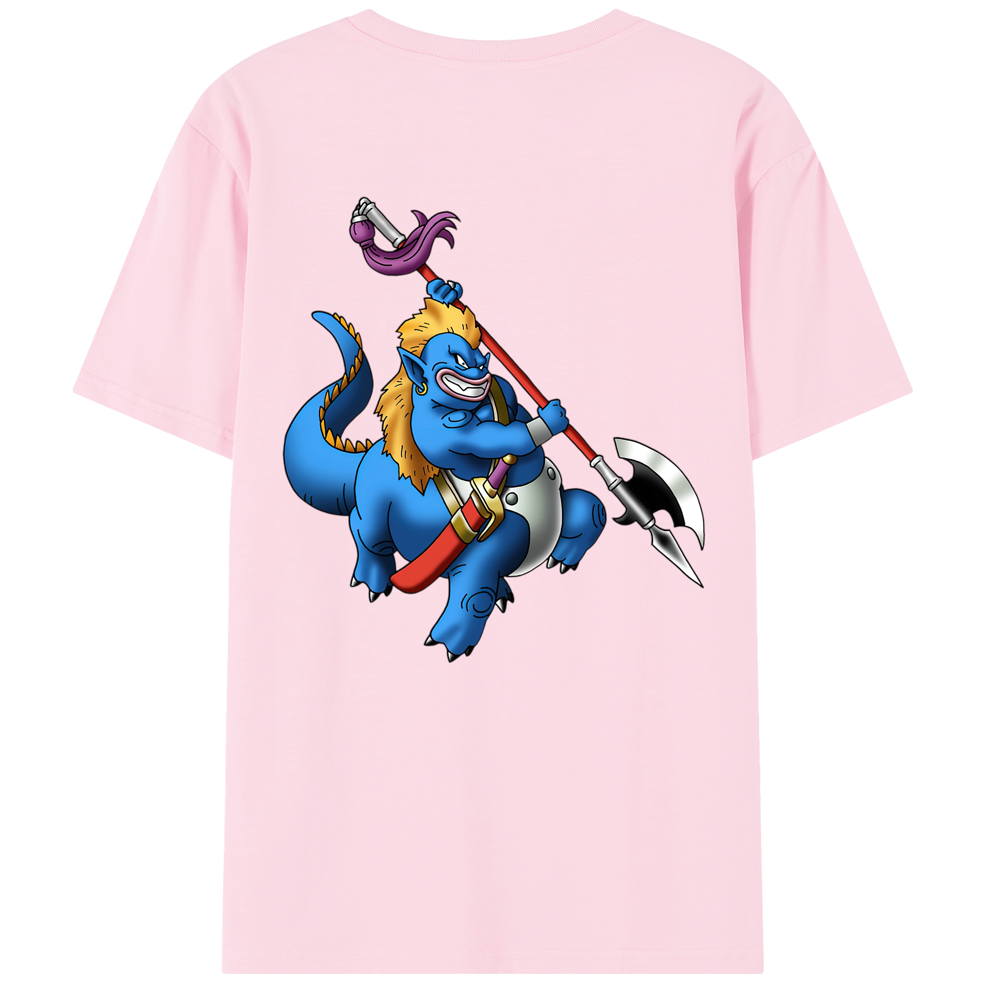 （画像用） ドラゴンクエスト Doragon Kuesuto Dragon Quest 綿100％半袖Tシャツ（背面プリント）