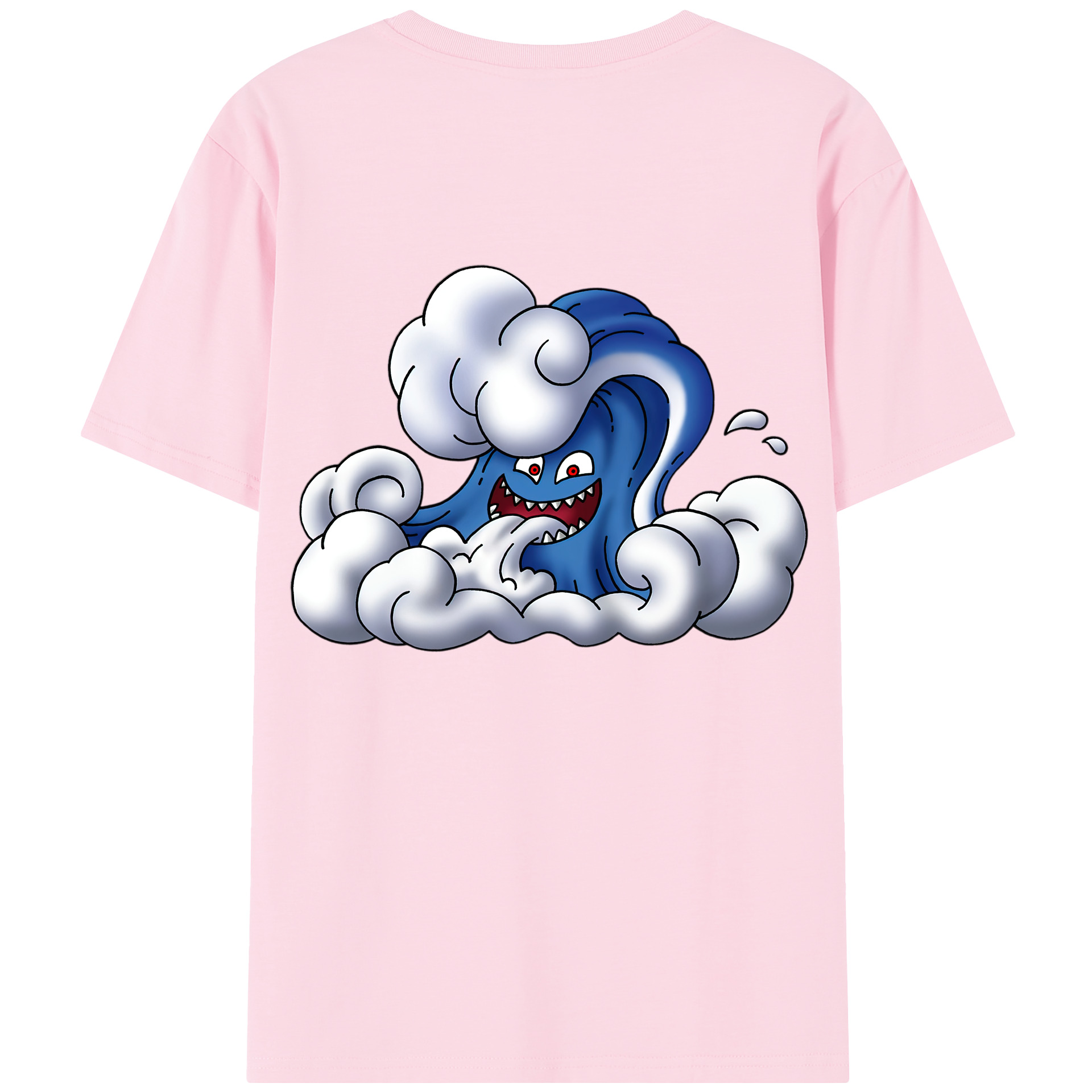 （画像用） ドラゴンクエスト Doragon Kuesuto Dragon Quest 綿100％半袖Tシャツ（背面プリント）