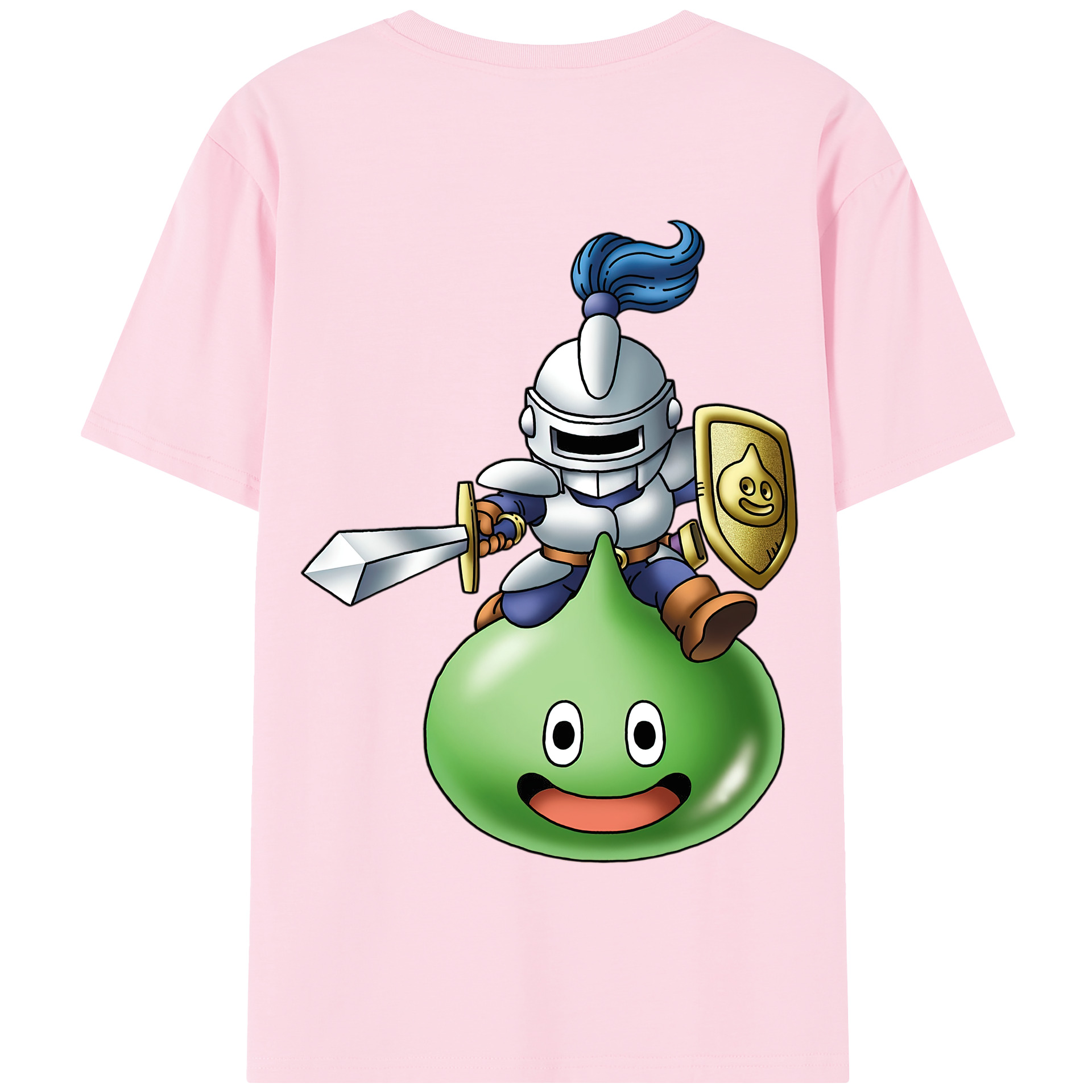 （画像用） ドラゴンクエスト Doragon Kuesuto Dragon Quest 綿100％半袖Tシャツ（背面プリント）