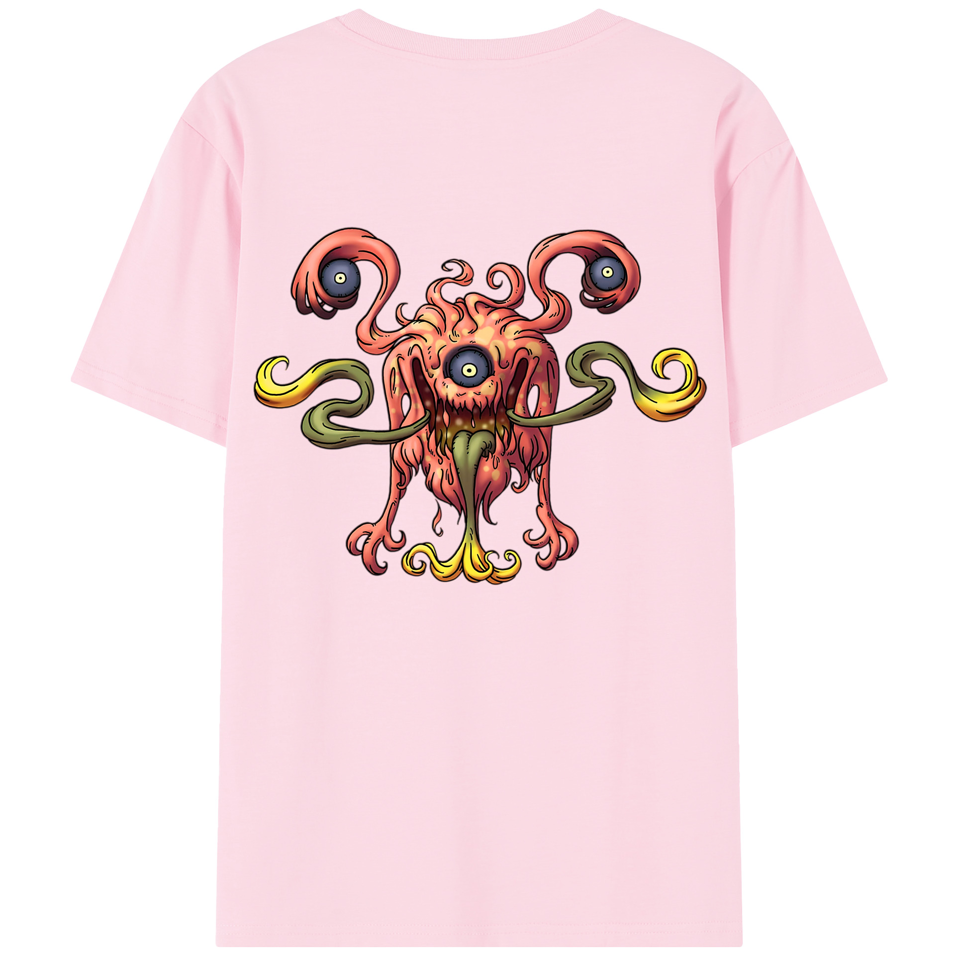 （画像用） ドラゴンクエスト Doragon Kuesuto Dragon Quest 綿100％半袖Tシャツ（背面プリント）