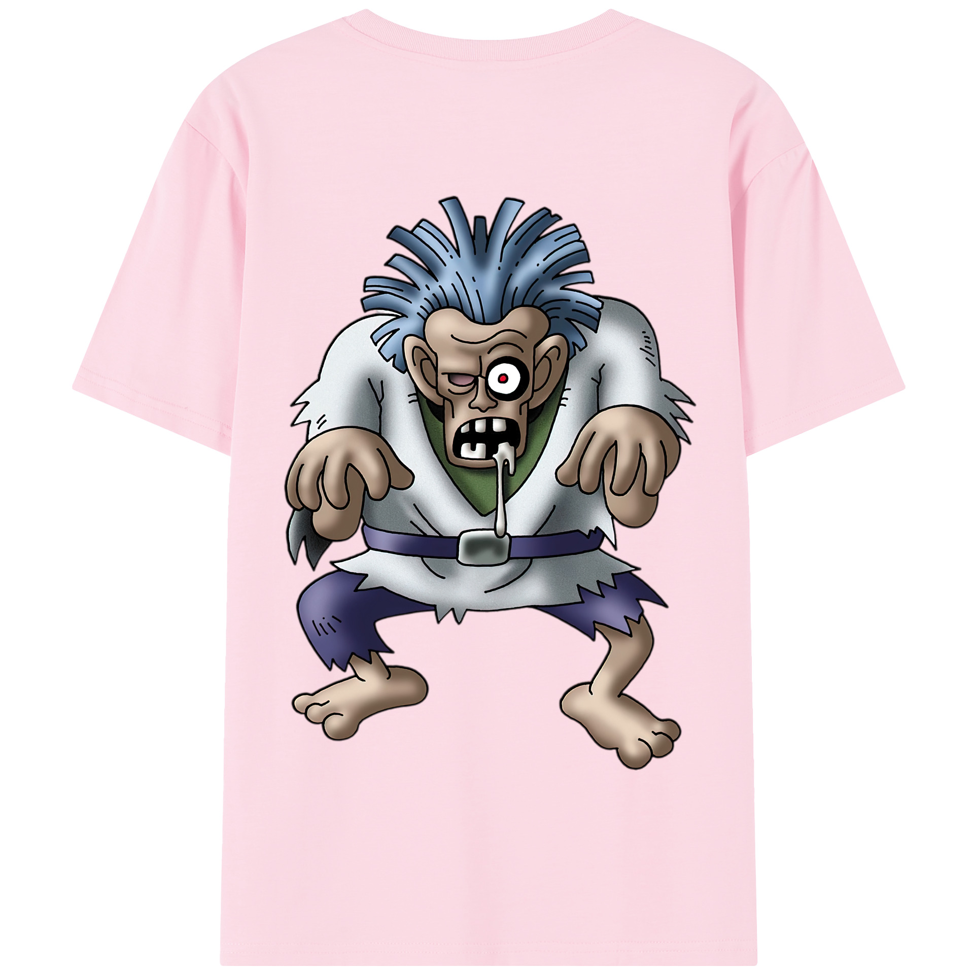 （画像用） ドラゴンクエスト Doragon Kuesuto Dragon Quest 綿100％半袖Tシャツ（背面プリント）