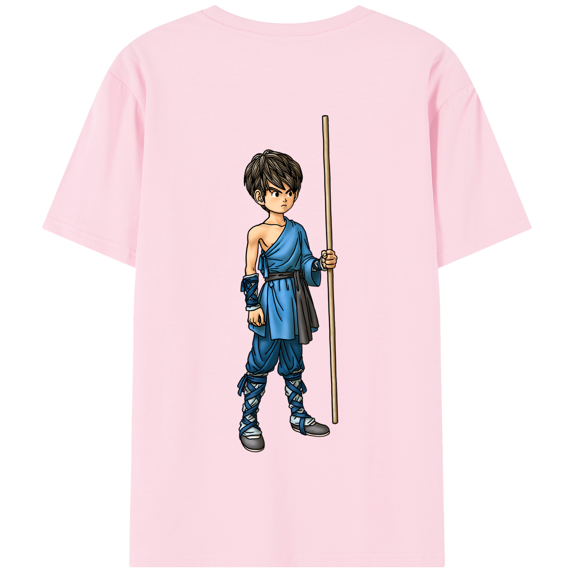 （画像用） ドラゴンクエスト Doragon Kuesuto Dragon Quest 綿100％半袖Tシャツ（背面プリント）