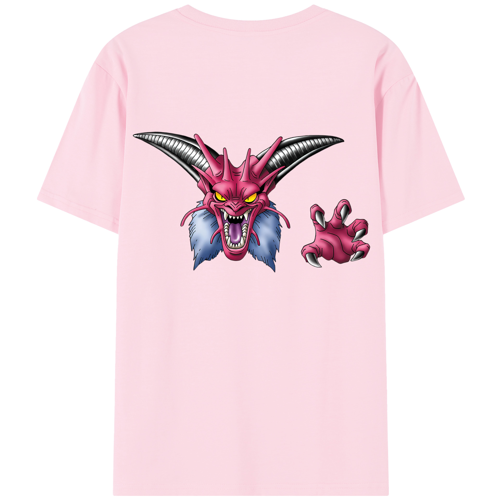 （画像用） ドラゴンクエスト Doragon Kuesuto Dragon Quest 綿100％半袖Tシャツ（背面プリント）