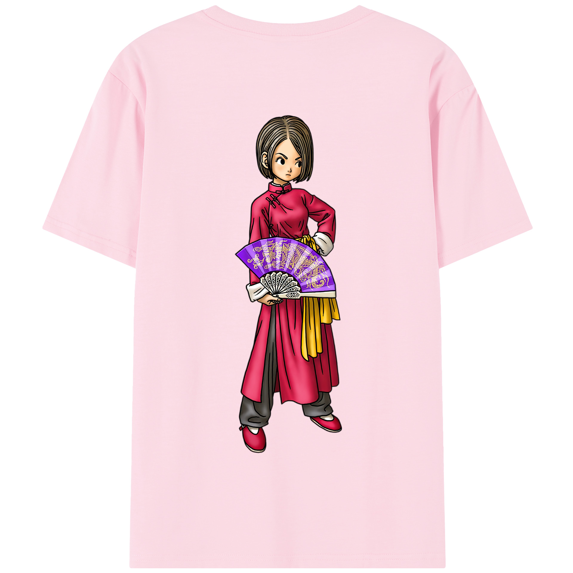 （画像用） ドラゴンクエスト Doragon Kuesuto Dragon Quest 綿100％半袖Tシャツ（背面プリント）