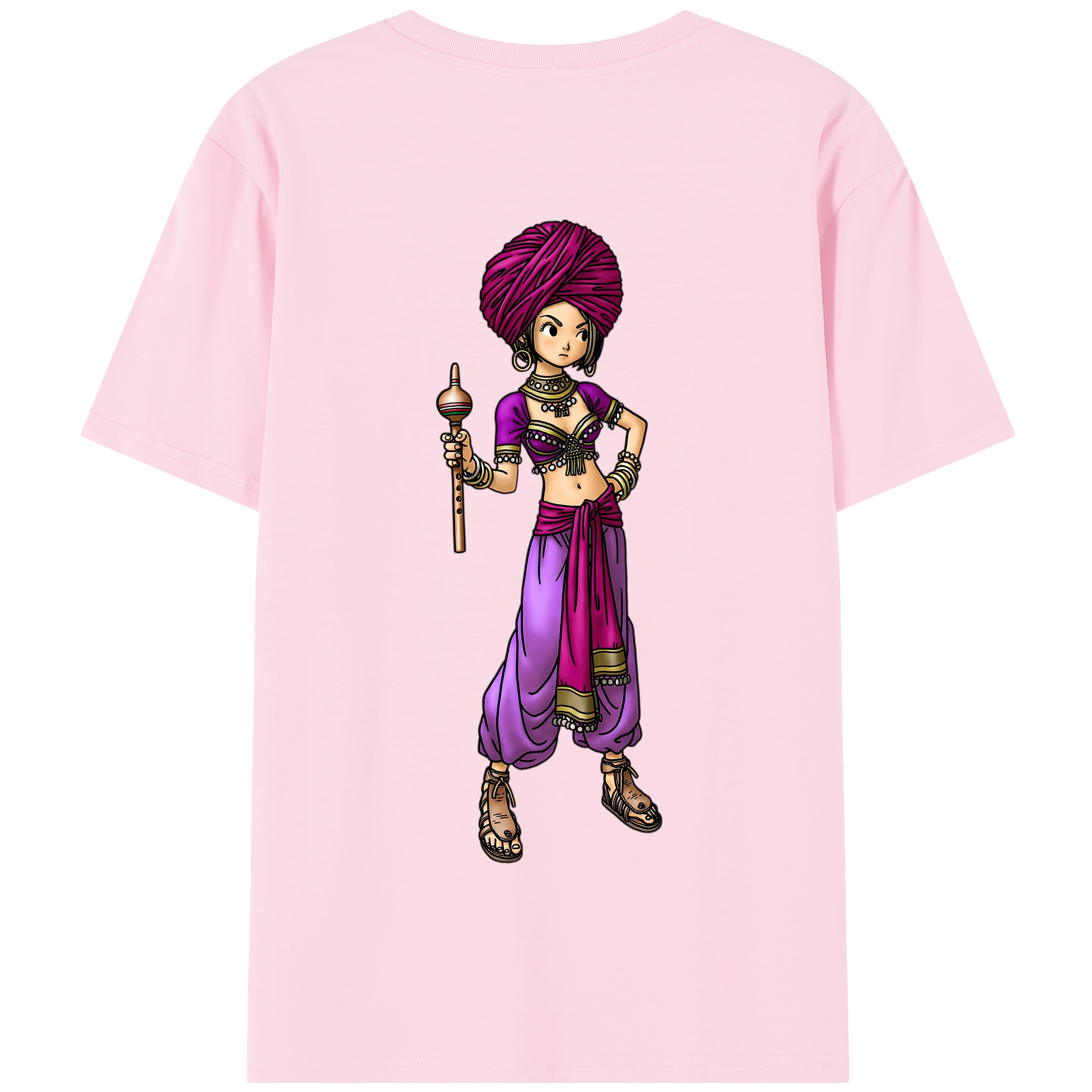 （画像用） ドラゴンクエスト Doragon Kuesuto Dragon Quest 綿100％半袖Tシャツ（背面プリント）
