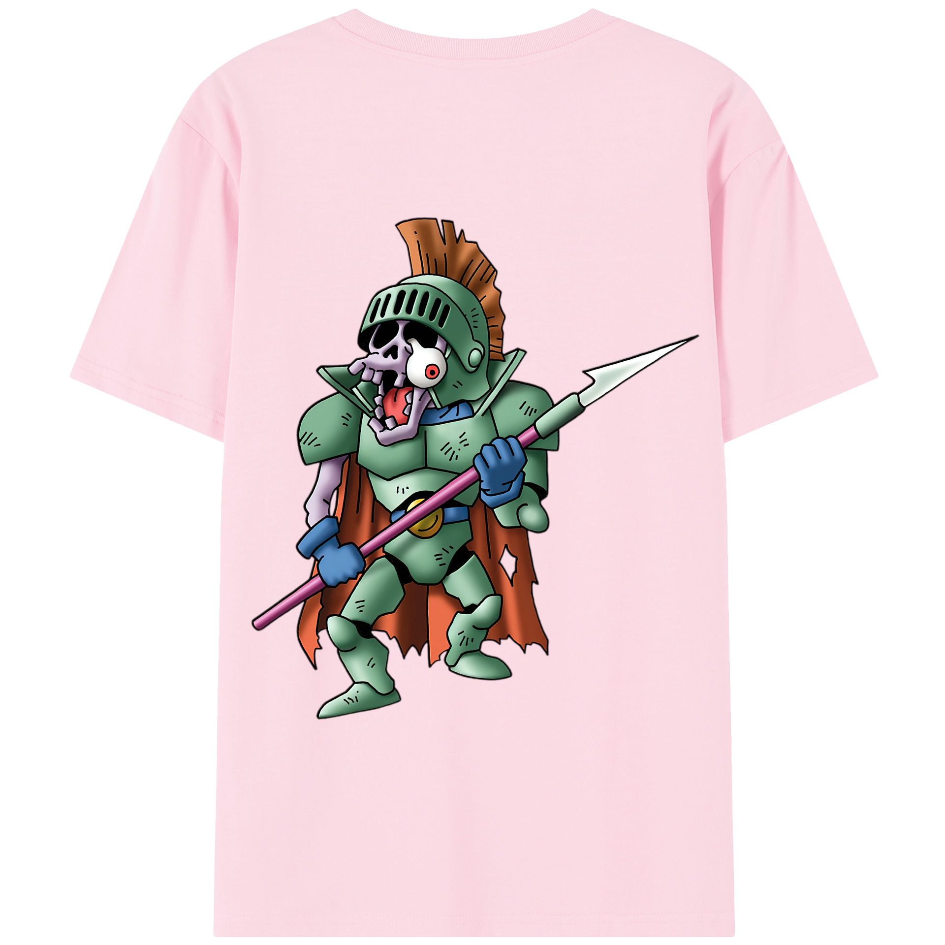 （画像用） ドラゴンクエスト Doragon Kuesuto Dragon Quest 綿100％半袖Tシャツ（背面プリント）