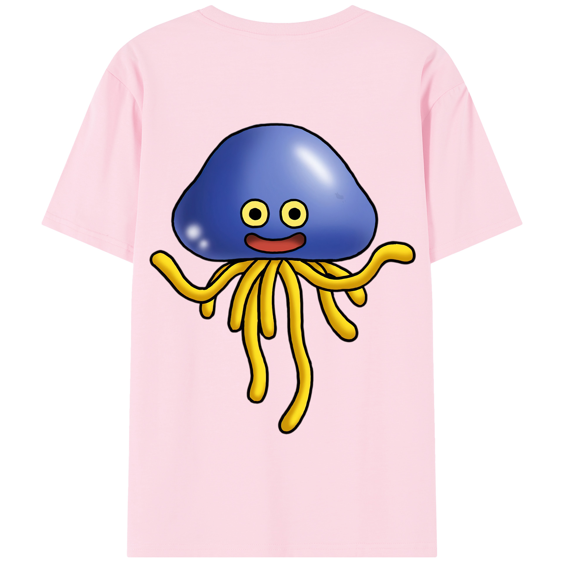 （画像用） ドラゴンクエスト Doragon Kuesuto Dragon Quest 綿100％半袖Tシャツ（背面プリント）