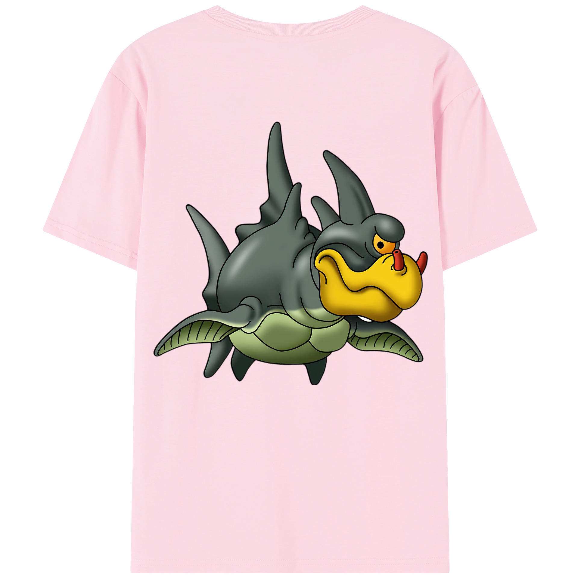 （画像用） ドラゴンクエスト Doragon Kuesuto Dragon Quest 綿100％半袖Tシャツ（背面プリント）