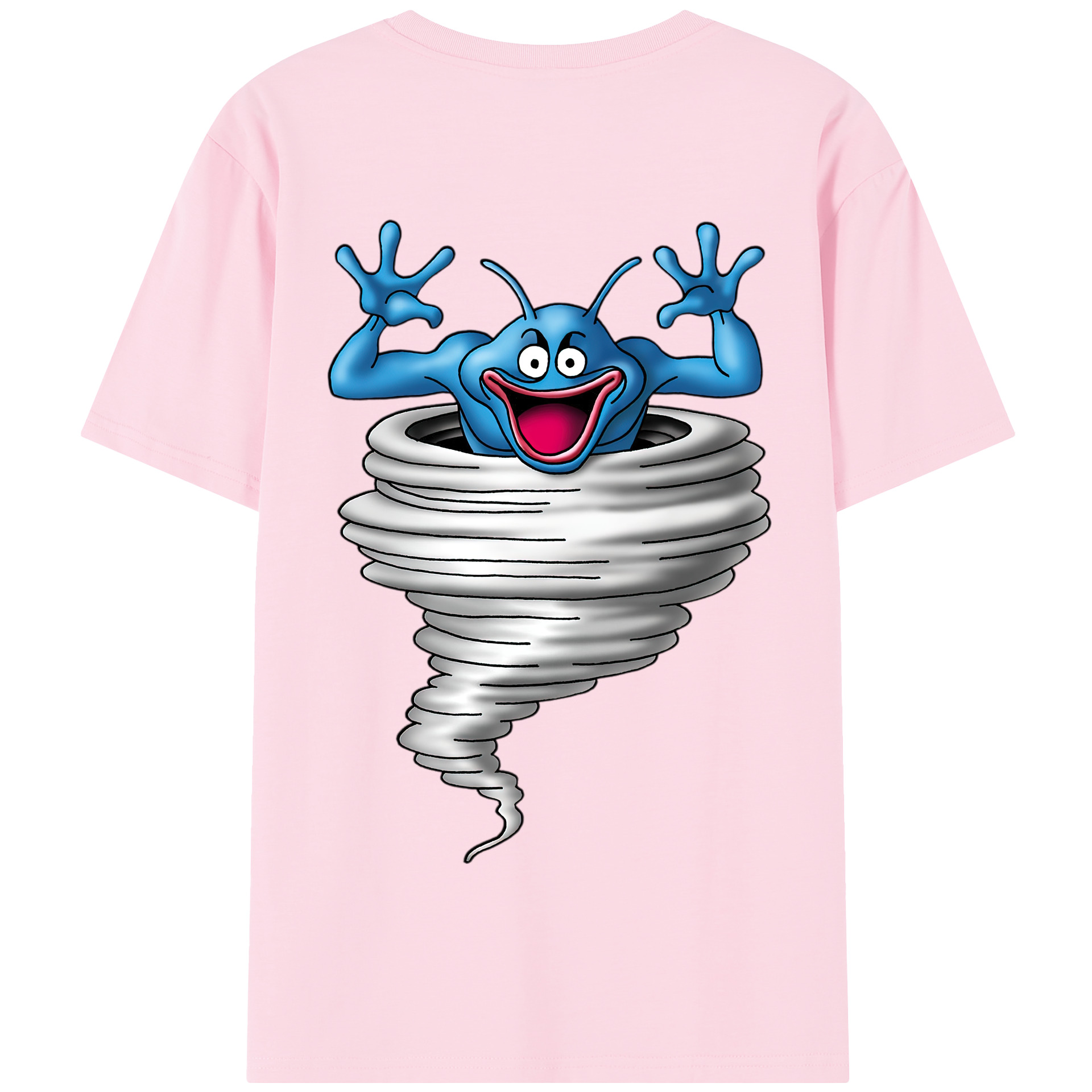 （画像用） ドラゴンクエスト Doragon Kuesuto Dragon Quest 綿100％半袖Tシャツ（背面プリント）