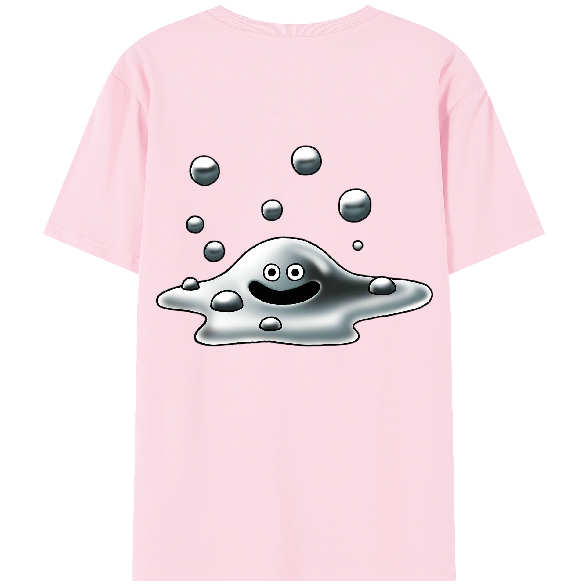 （画像用） ドラゴンクエスト Doragon Kuesuto Dragon Quest 綿100％半袖Tシャツ（背面プリント）
