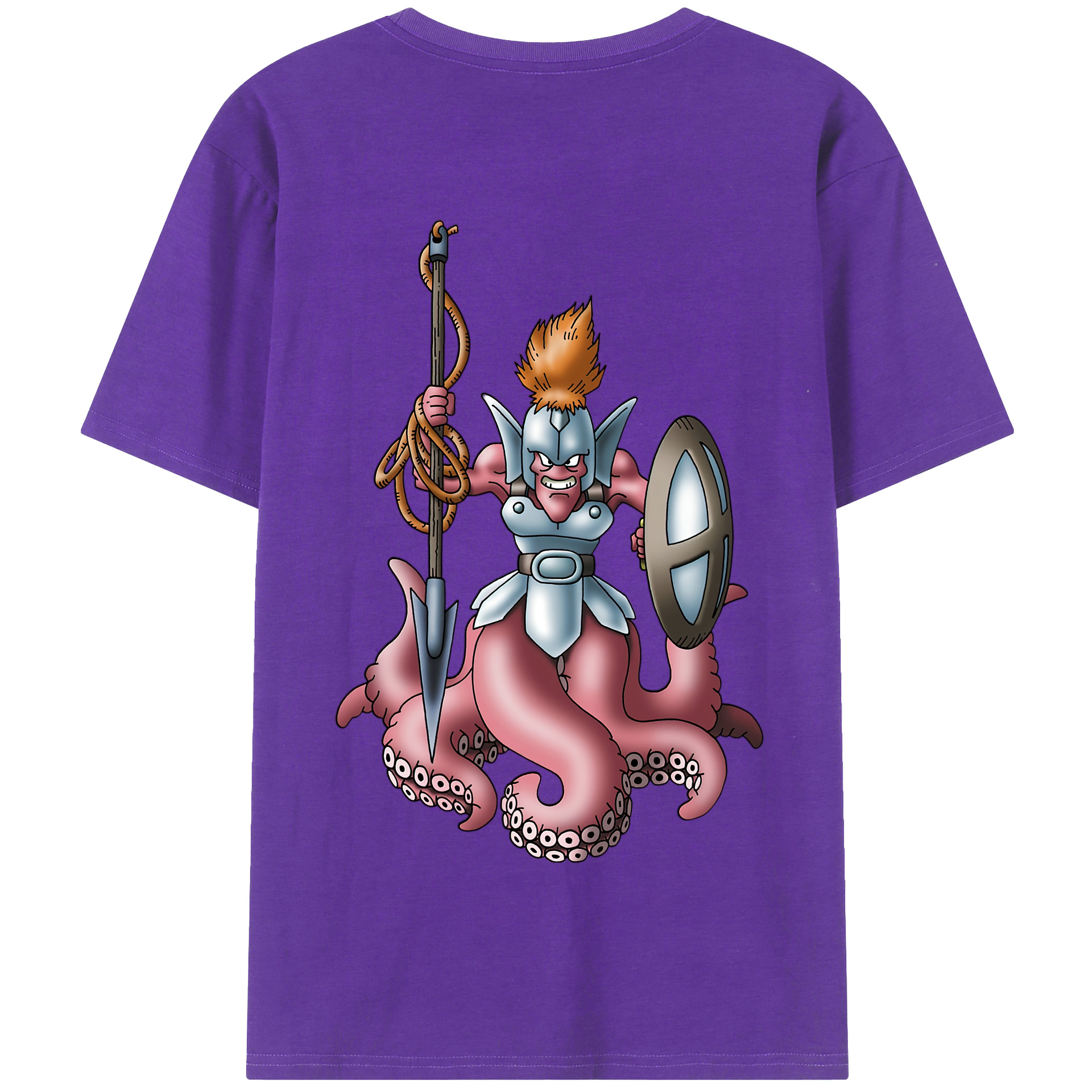 （画像用） ドラゴンクエスト Doragon Kuesuto Dragon Quest 綿100％半袖Tシャツ（背面プリント）